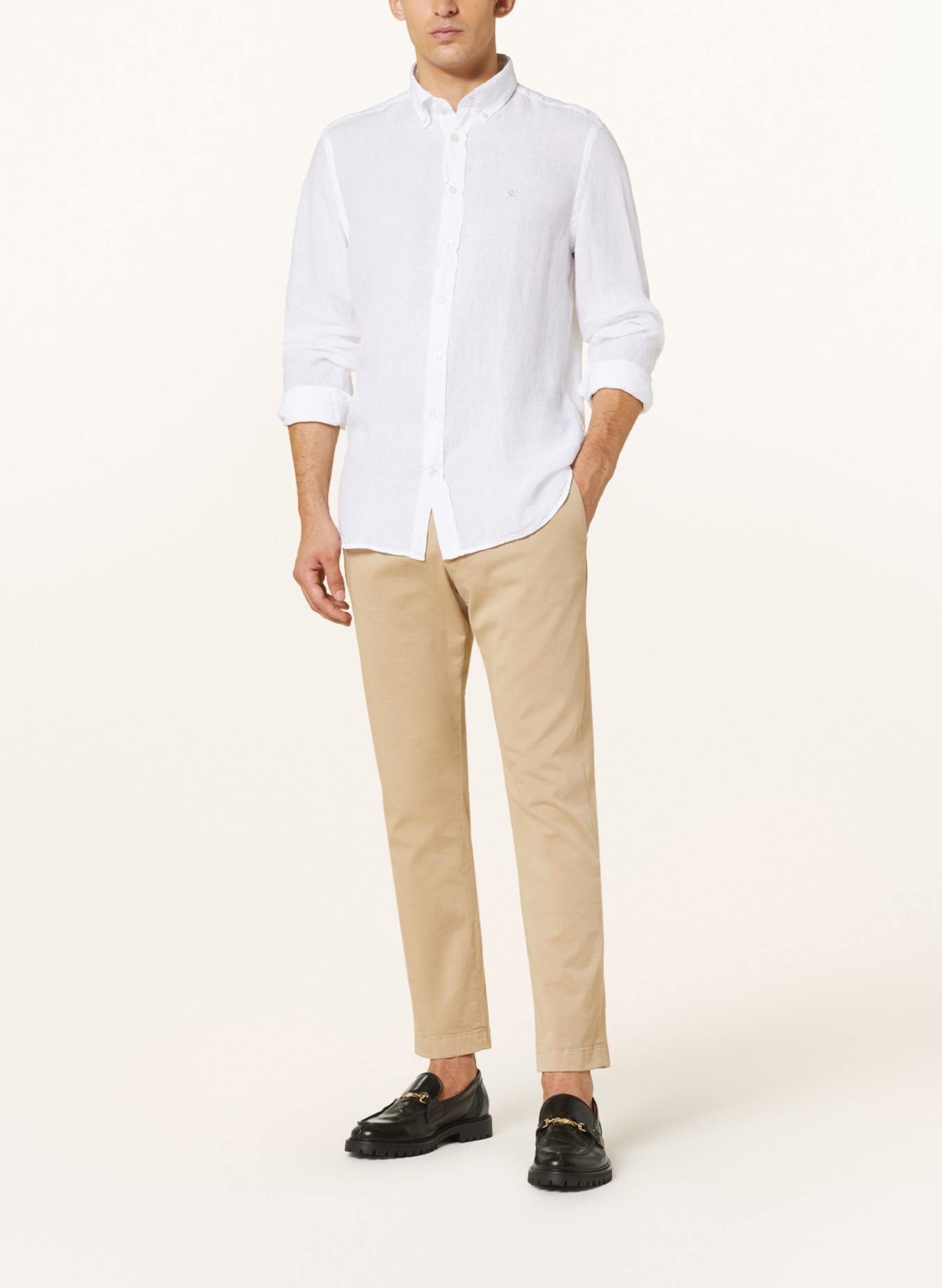 HACKETT LONDON Linen shirt slim fit, Color: WHITE (Image 2)