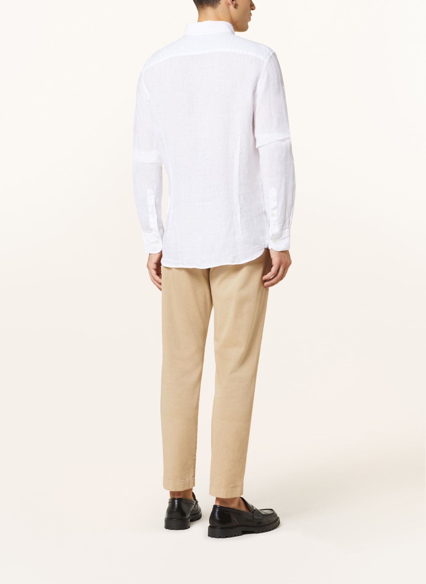 HACKETT LONDON Linen shirt slim fit, Color: WHITE (Image 3)
