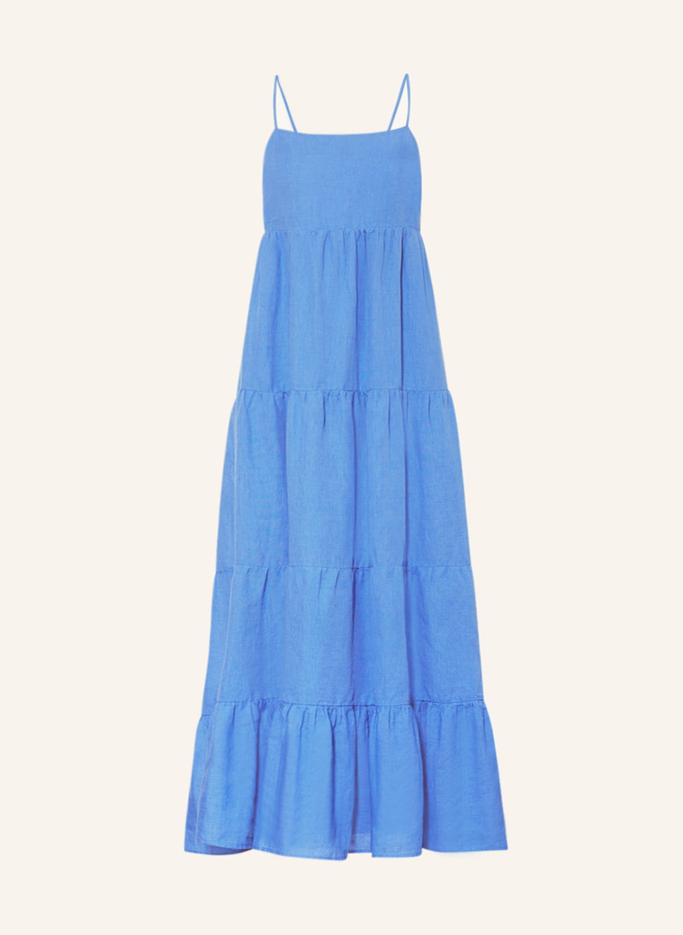 NEO NOIR Dress with linen, Color: LIGHT BLUE (Image 1)
