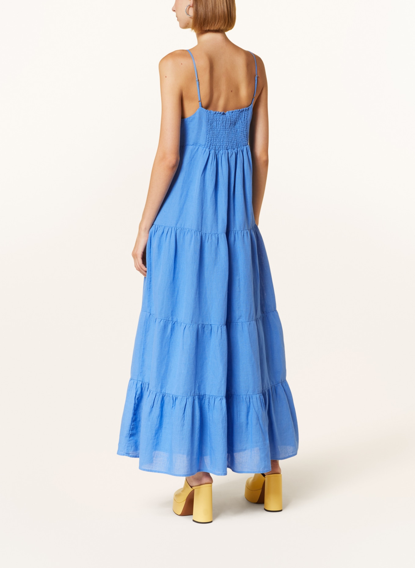 NEO NOIR Dress with linen, Color: LIGHT BLUE (Image 3)