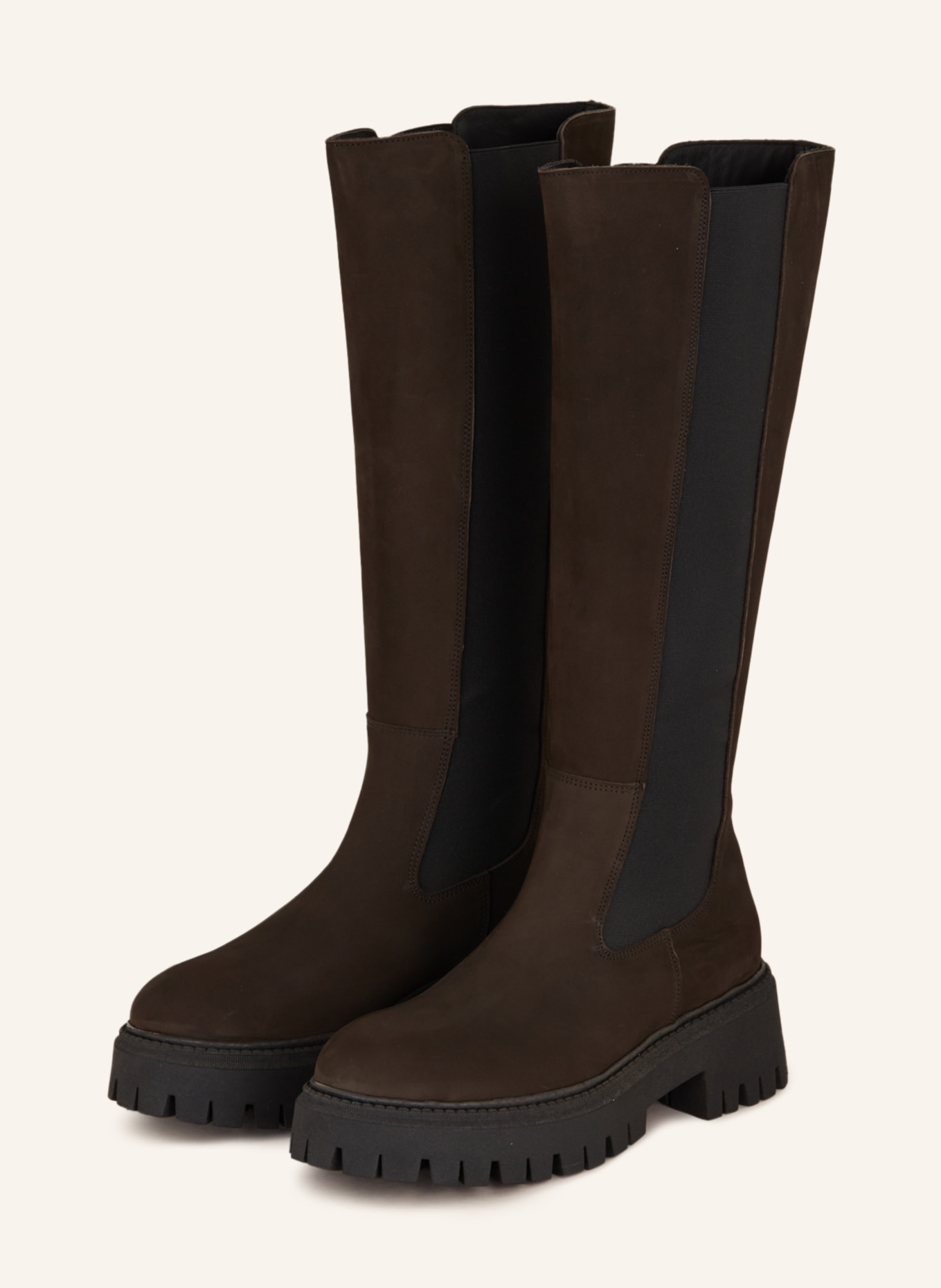 MRS & HUGS Platform boots, Color: DARK BROWN (Image 1)