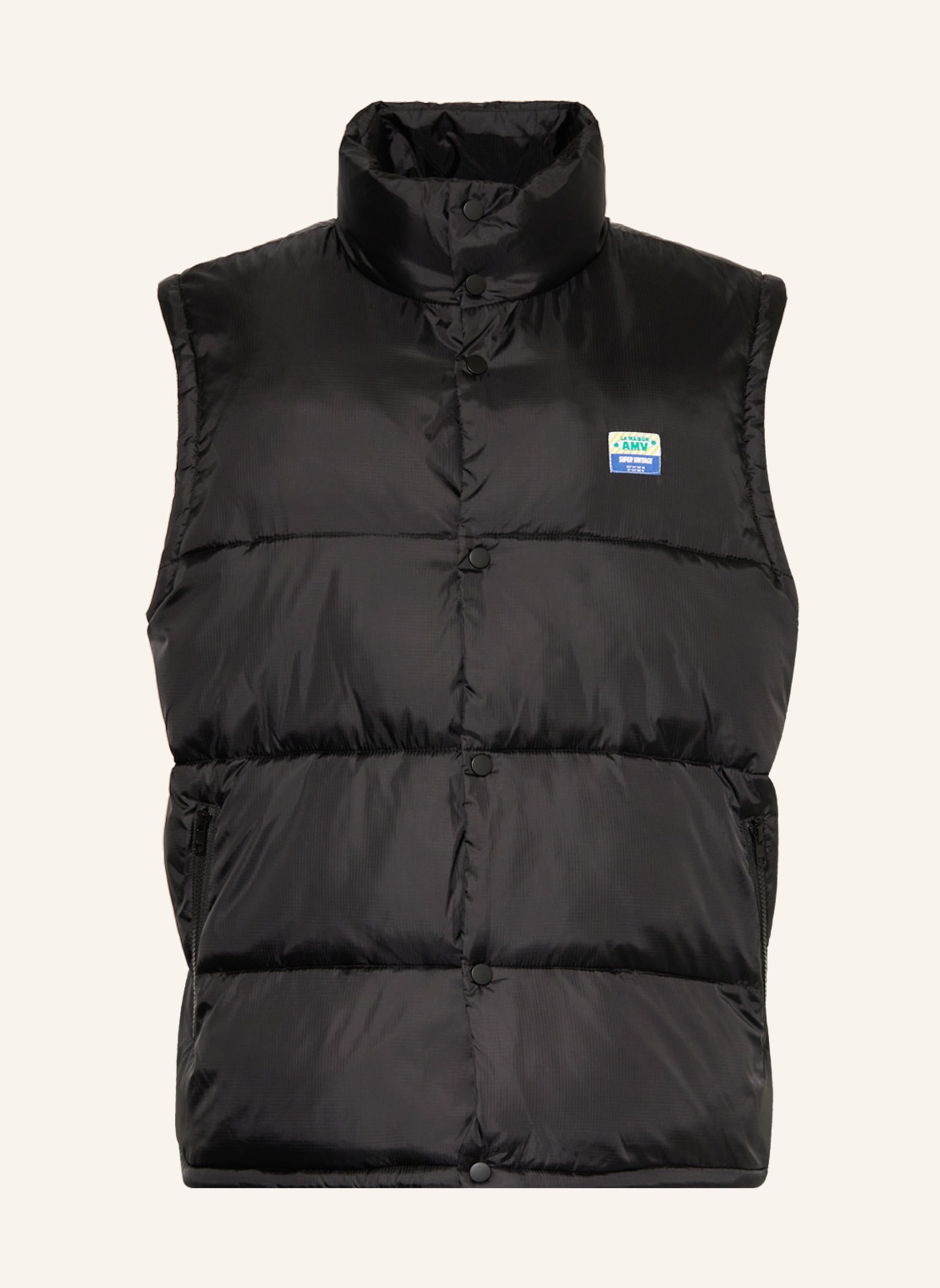 American Vintage Quilted vest, Color: BLACK (Image 1)