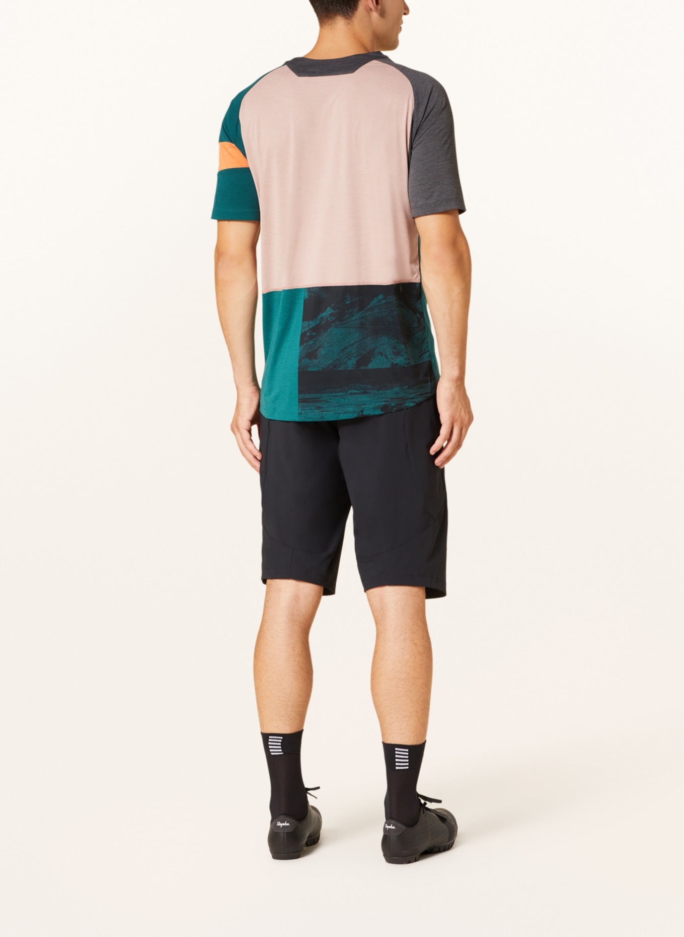Rapha Cycling shirt TRAIL, Color: TEAL/ BLACK/ LIGHT ORANGE (Image 3)