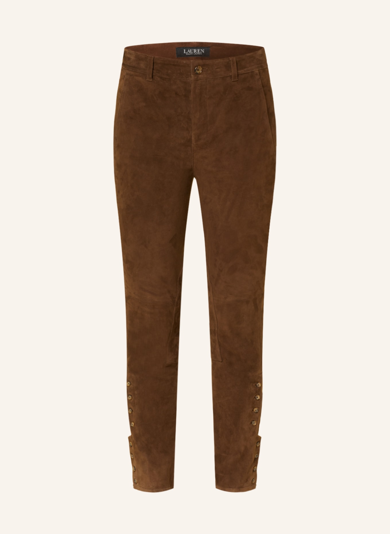 LAUREN RALPH LAUREN Leather trousers, Color: BROWN (Image 1)