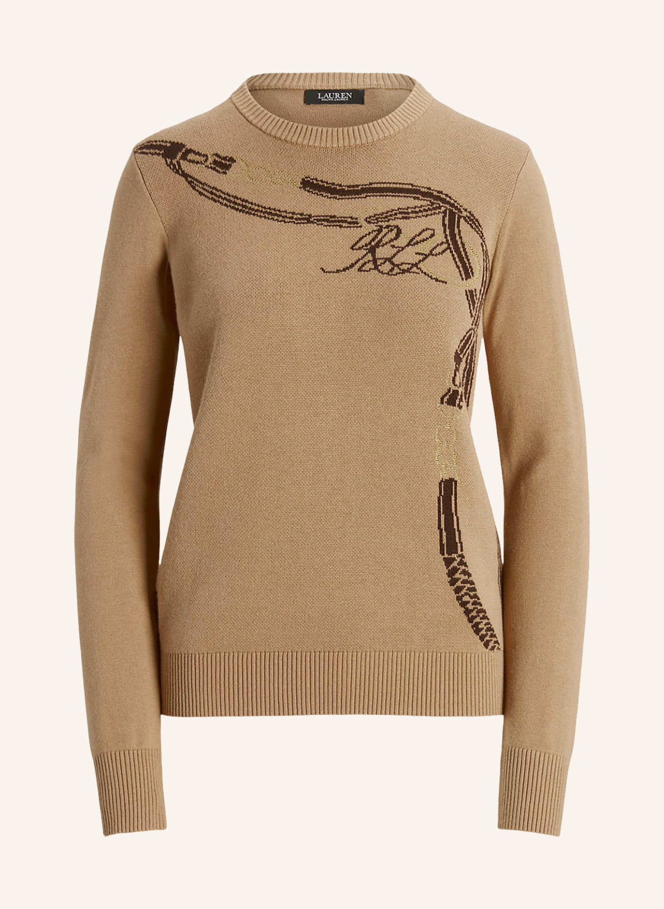 LAUREN RALPH LAUREN Sweater, Color: DARK BROWN/ CAMEL (Image 1)