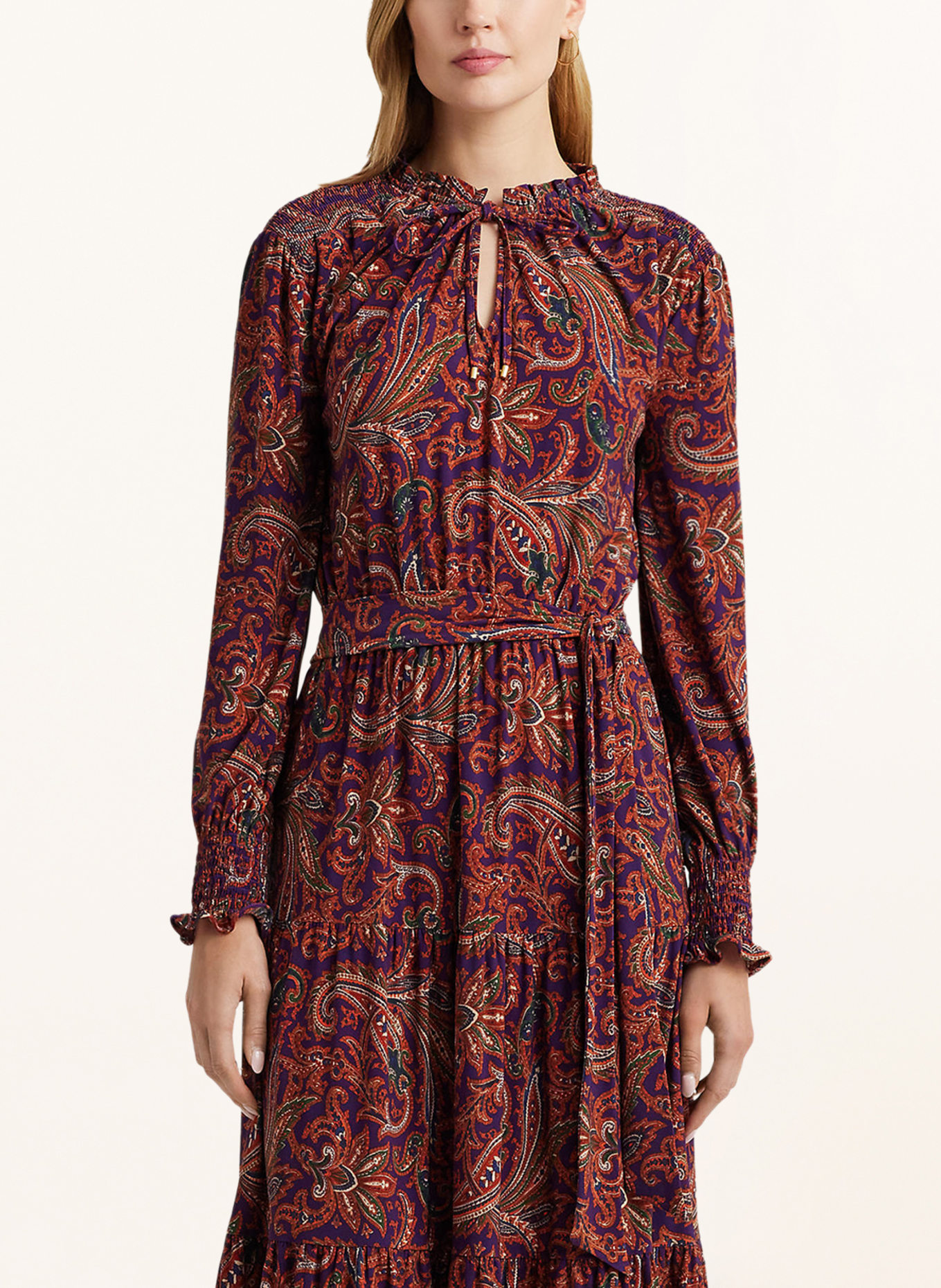Ralph lauren purple lace dress sale