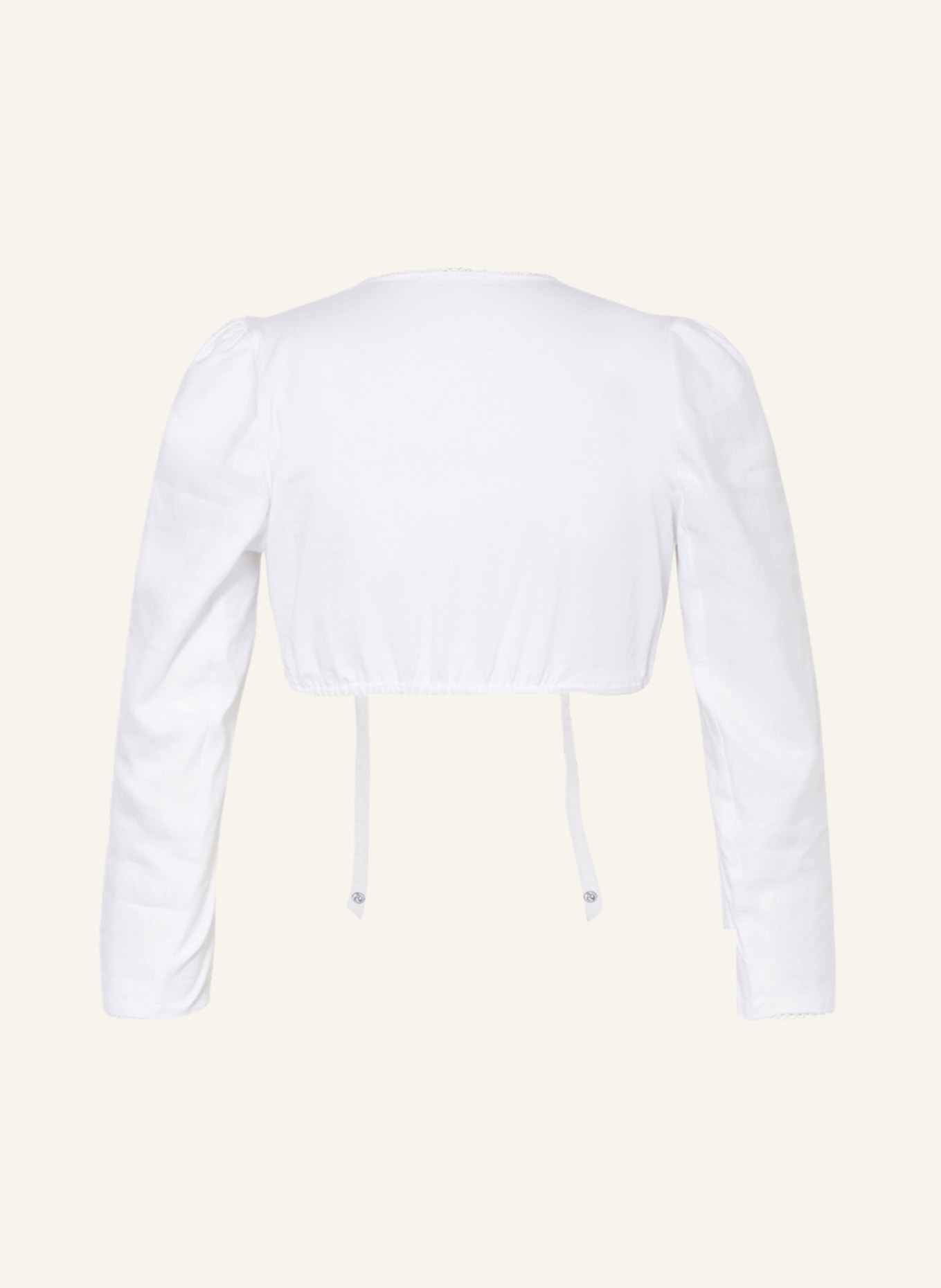 Gottseidank Dirndl blouse JULI with 3/4 sleeves, Color: WHITE (Image 2)