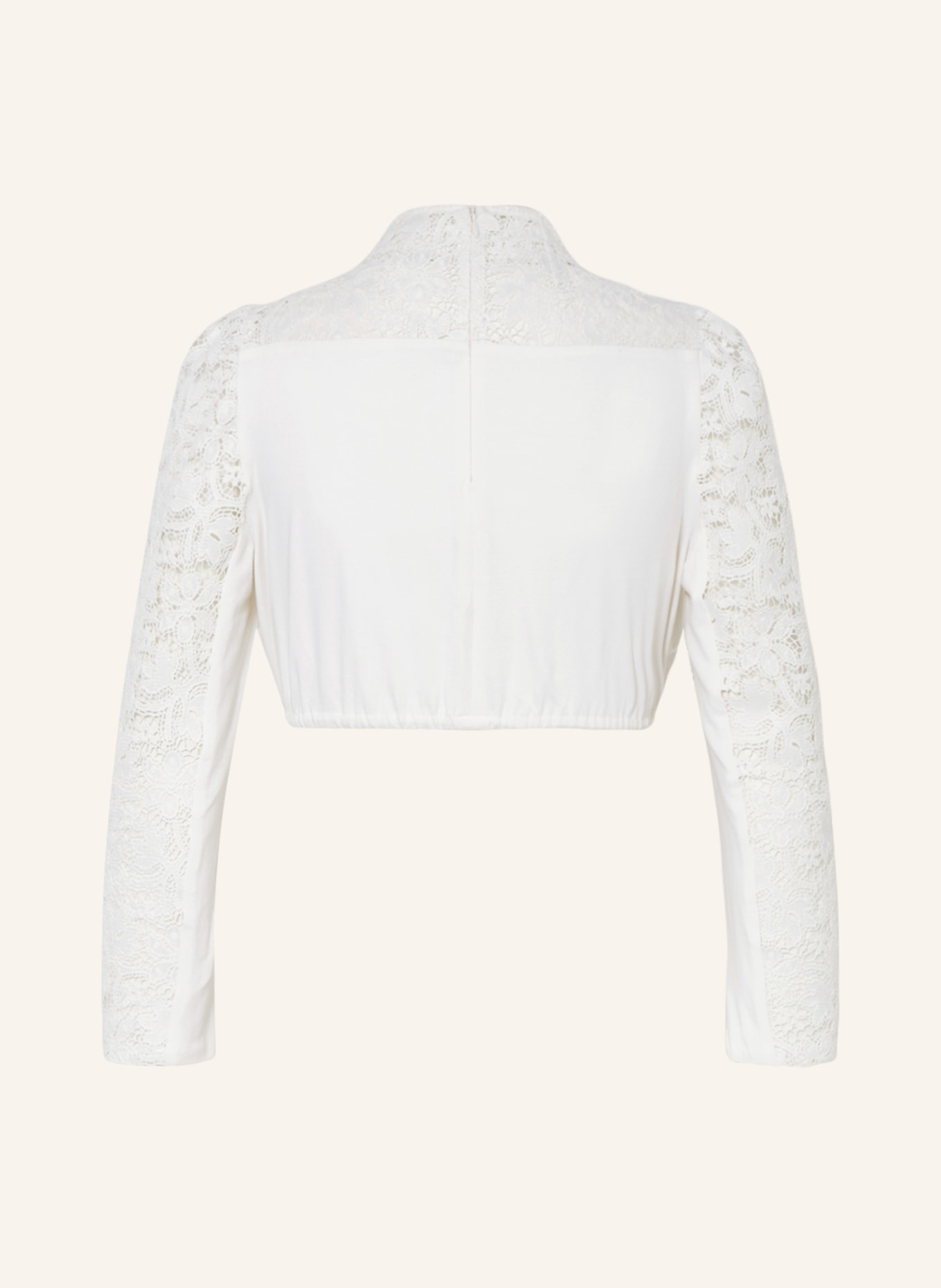Gottseidank Dirndl blouse ERNESTA in lace with 3/4 sleeves, Color: ECRU (Image 2)