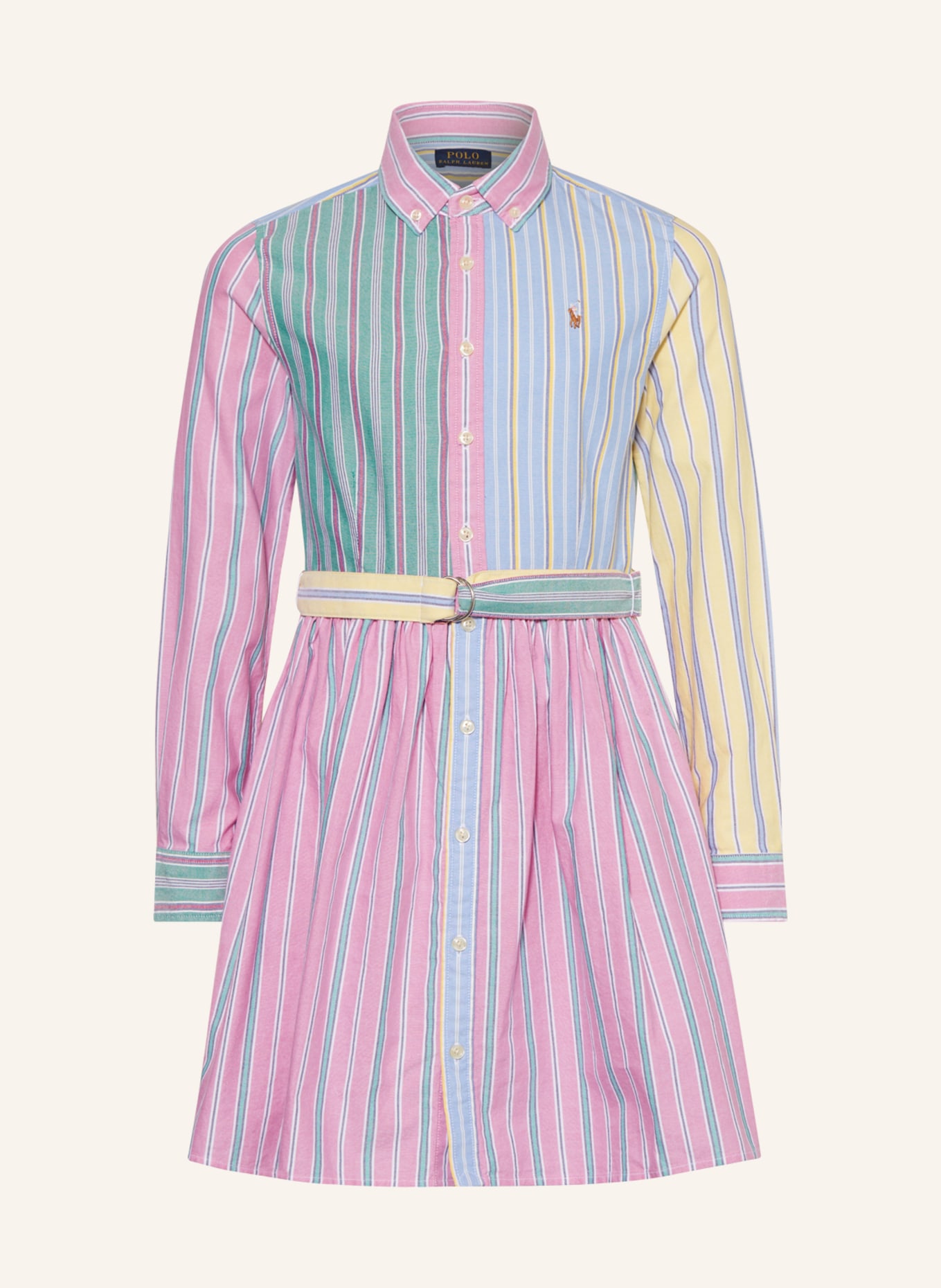 POLO RALPH LAUREN Sukienka koszulowa, Kolor: RÓŻOWY/ JASNOZIELONY (Obrazek 1)