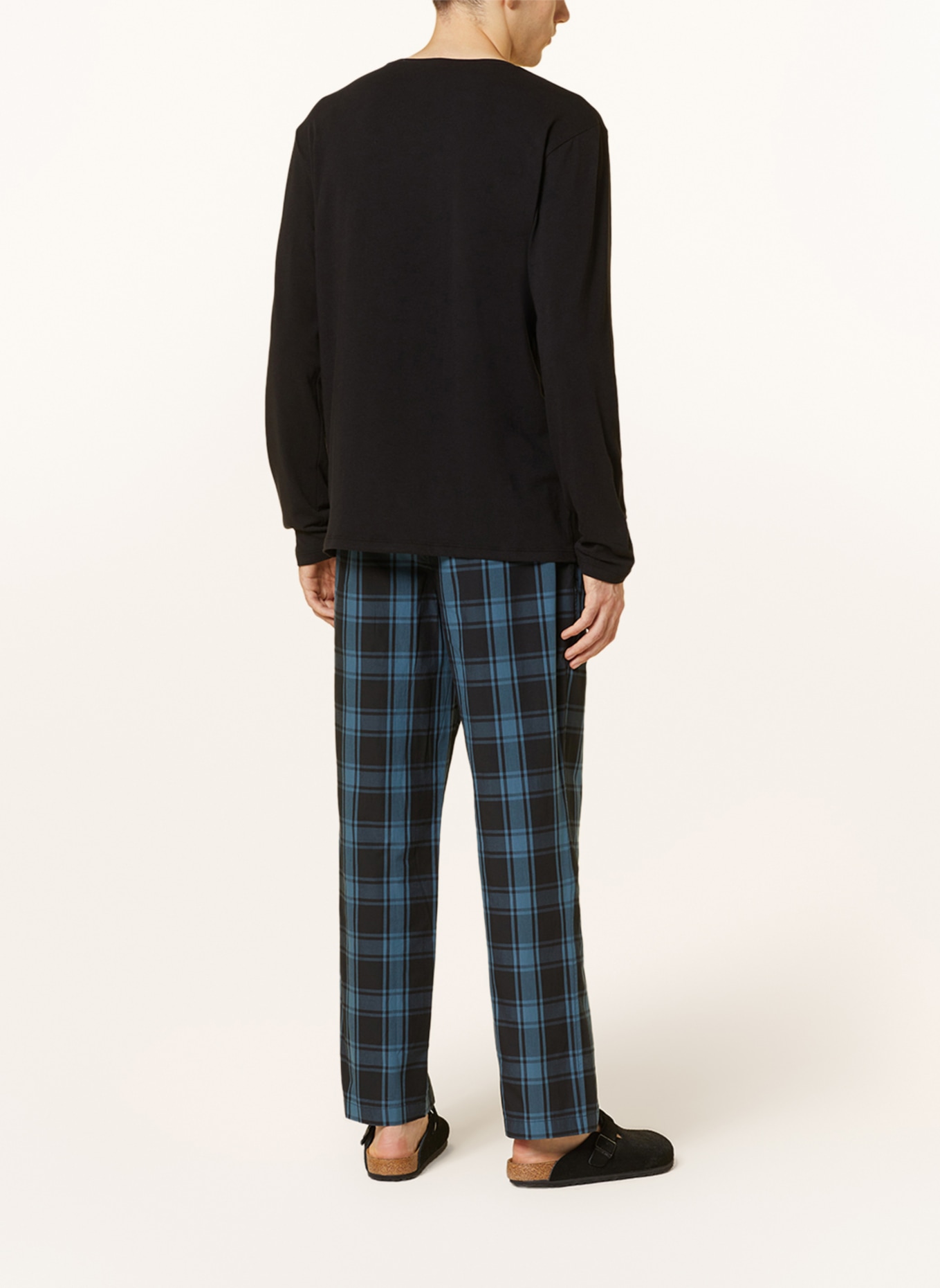 BOSS Pajamas EASY LONG, Color: BLACK/ BLUE (Image 3)