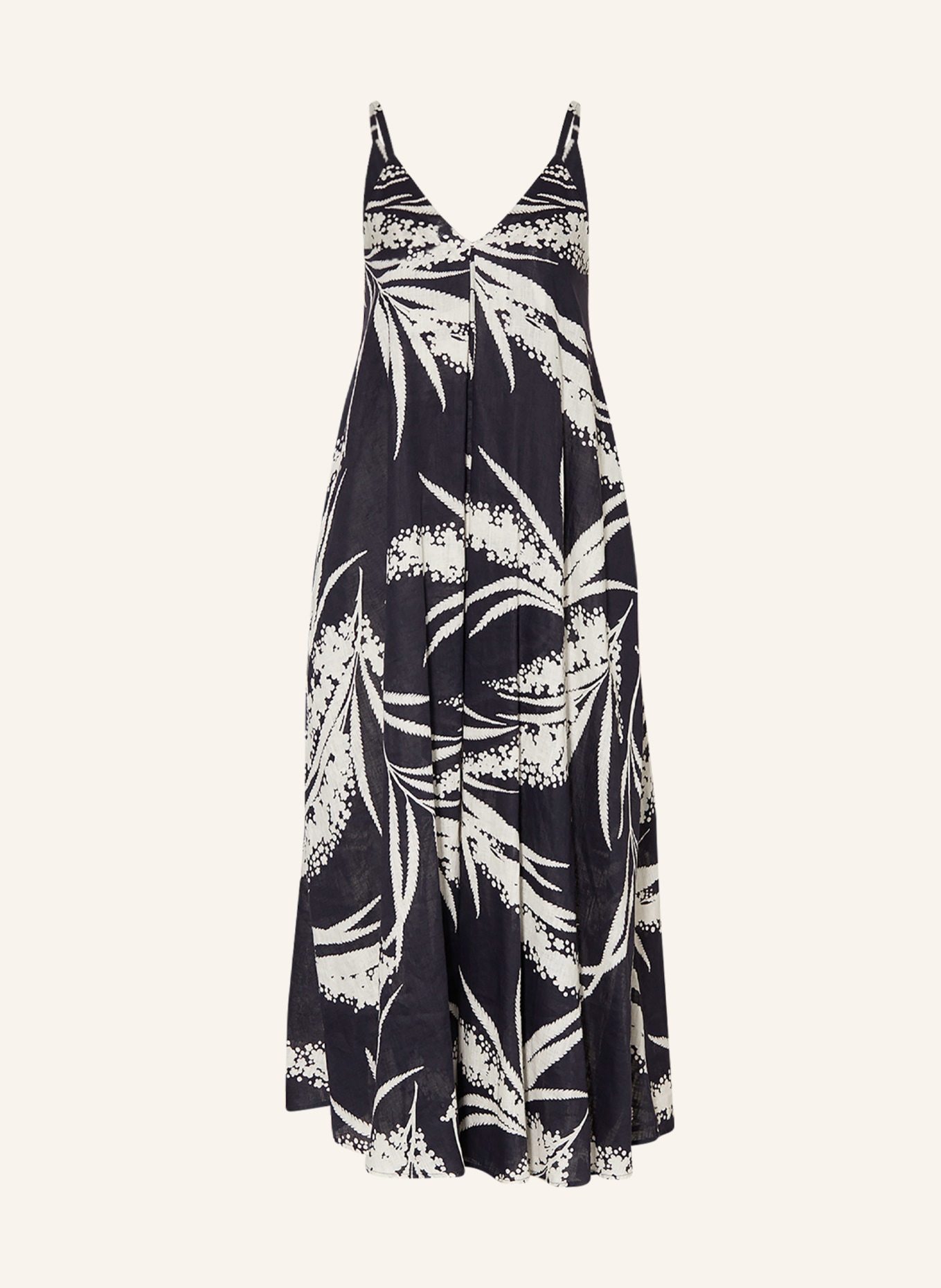 COS Linen dress, Color: BLACK/ ECRU (Image 1)