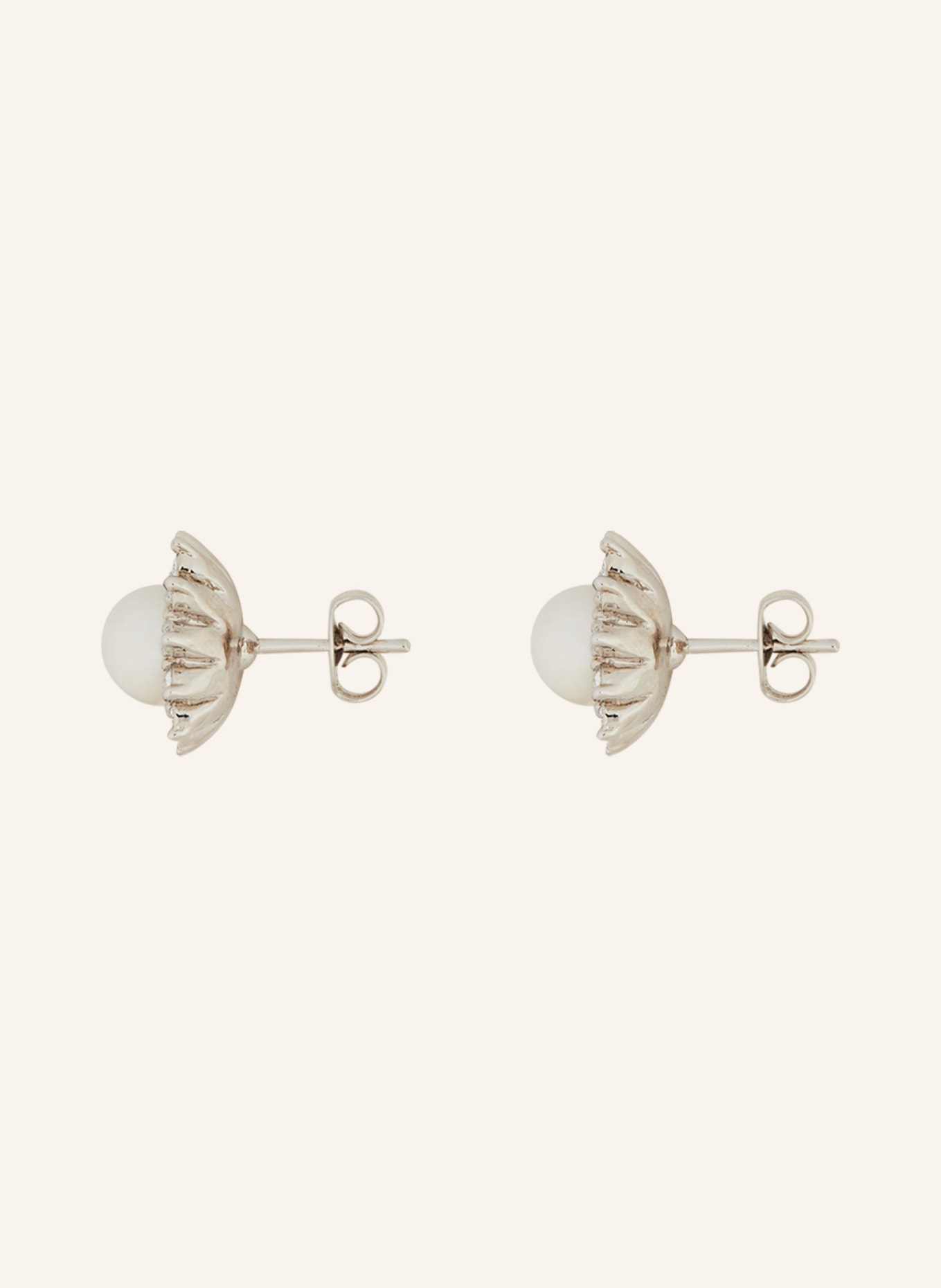 Seenberg Earrings, Color: WHITE/ SILVER (Image 2)