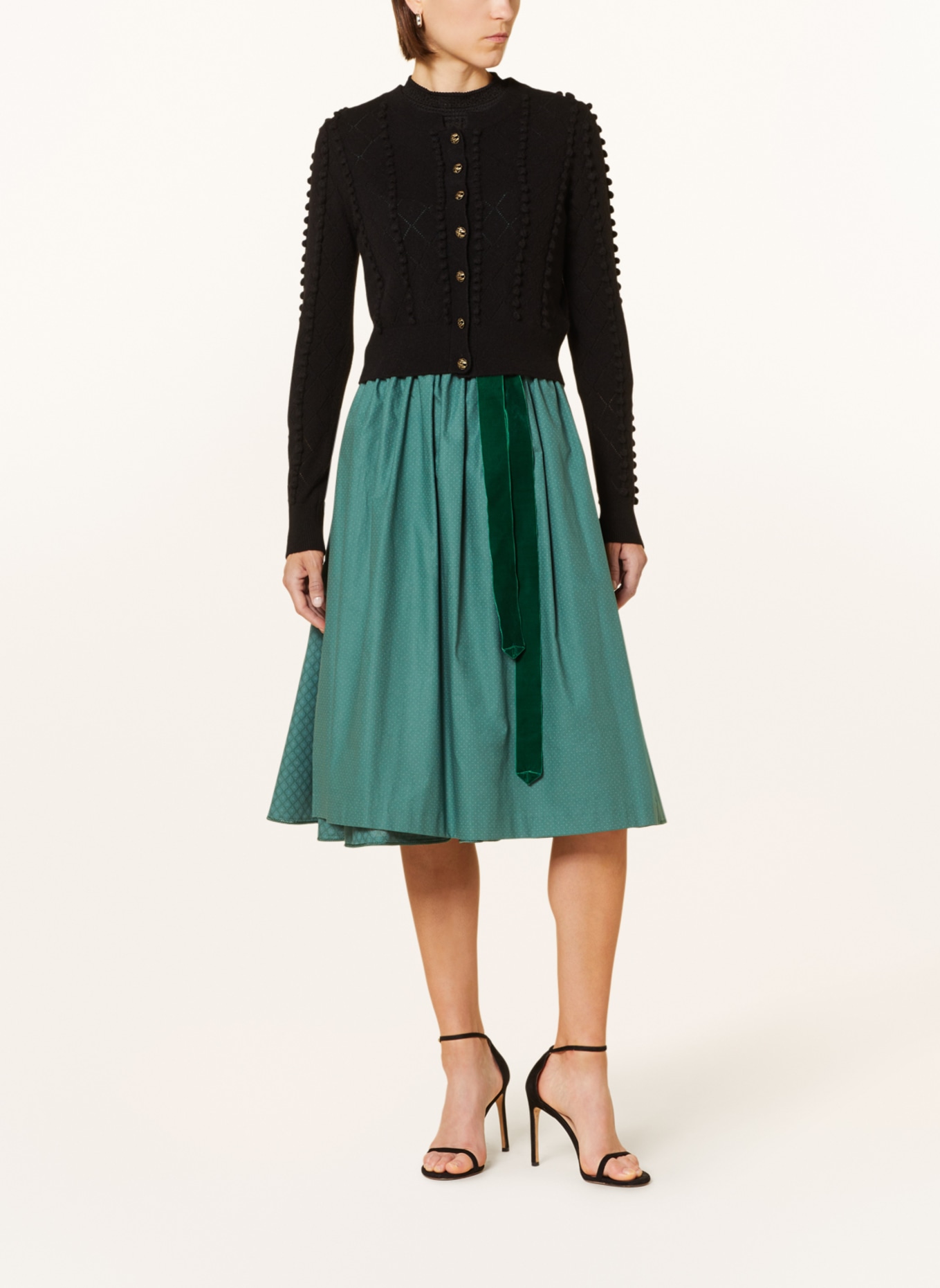 KINGA MATHE Strickjanker aus Cashmere: SCHWARZ