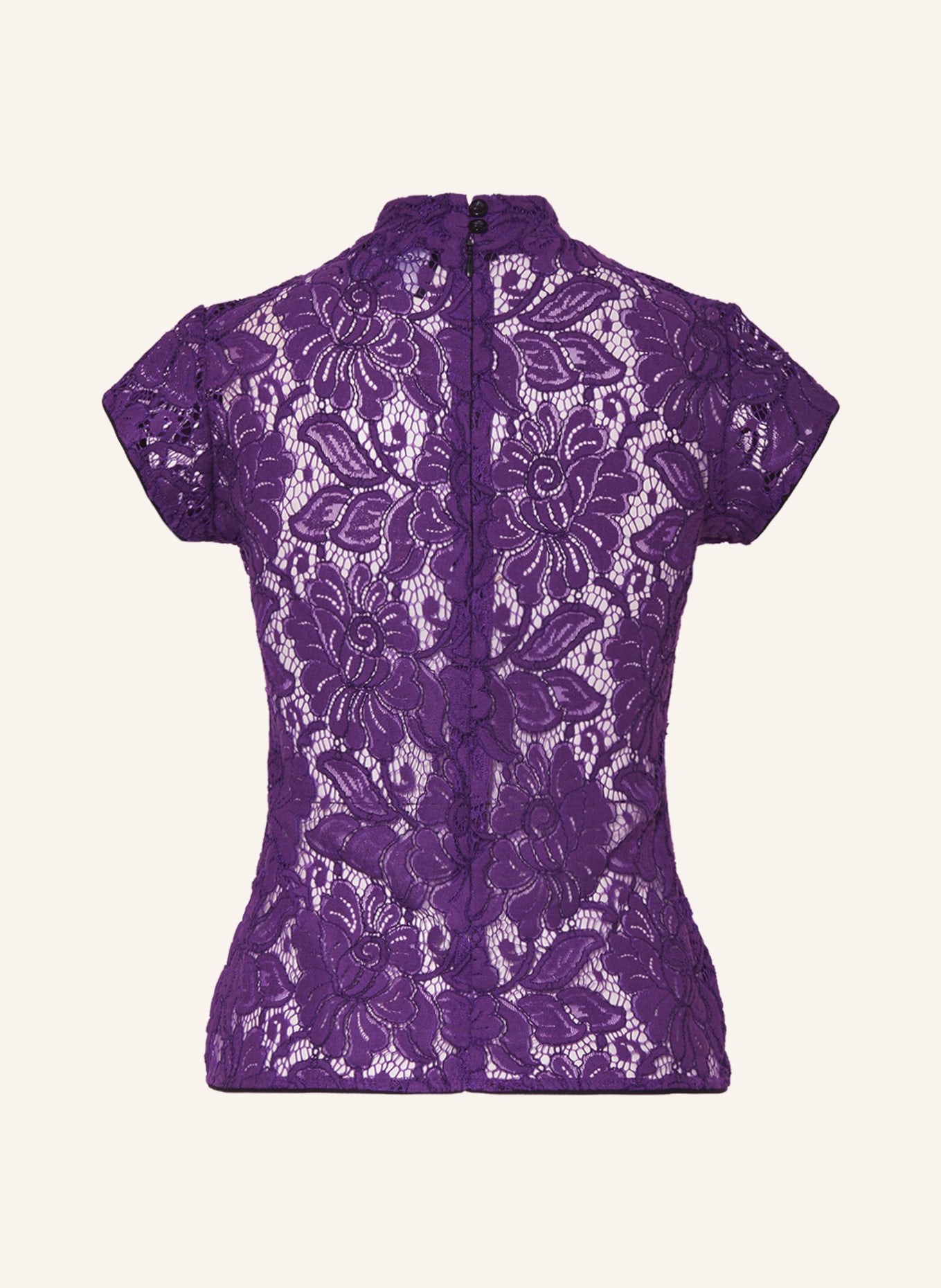 KINGA MATHE Trachten blouse CHARLOTTE made of lace, Color: PURPLE (Image 2)