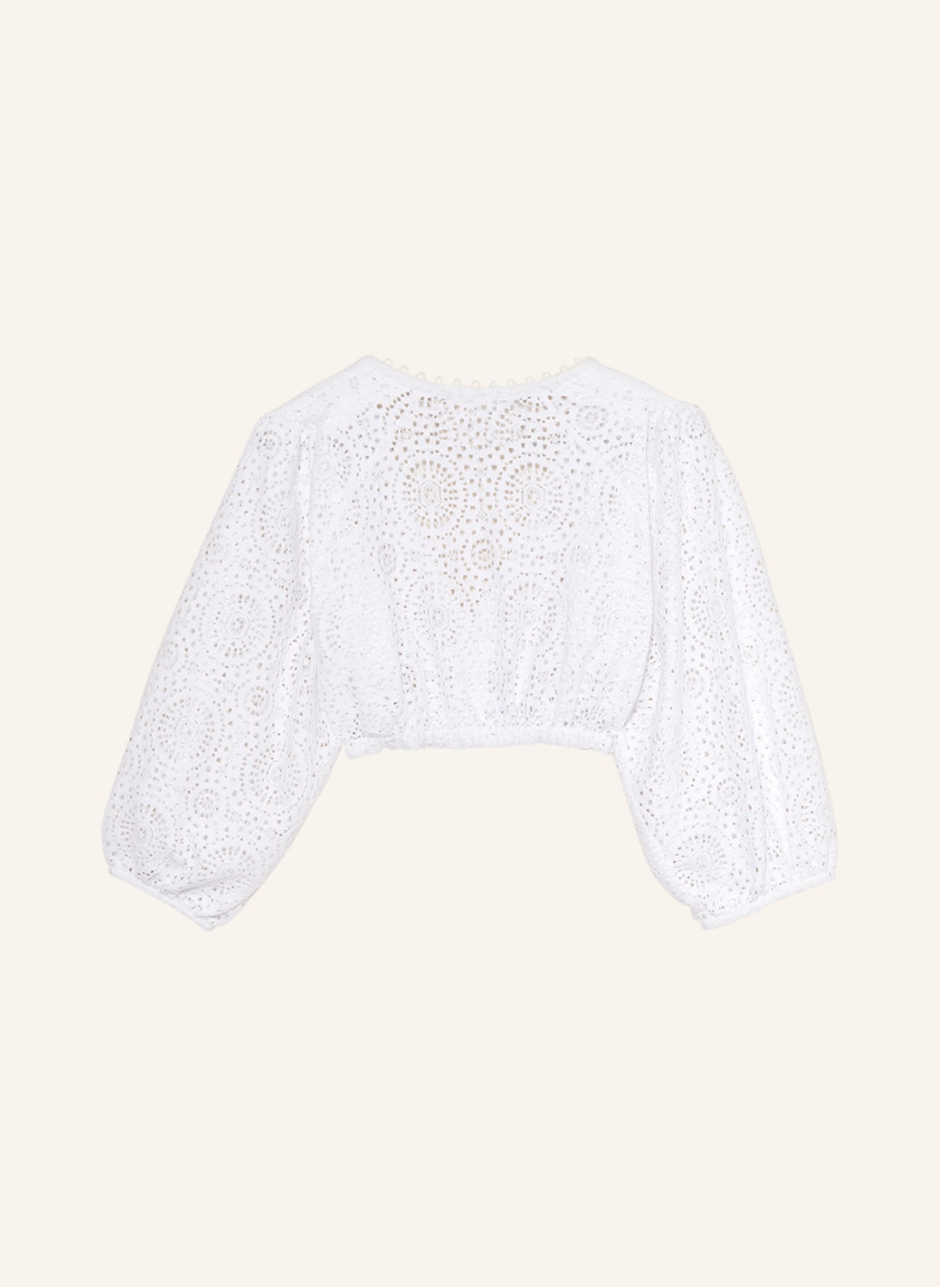KINGA MATHE Dirndl blouse KIRA in crochet lace, Color: WHITE (Image 2)
