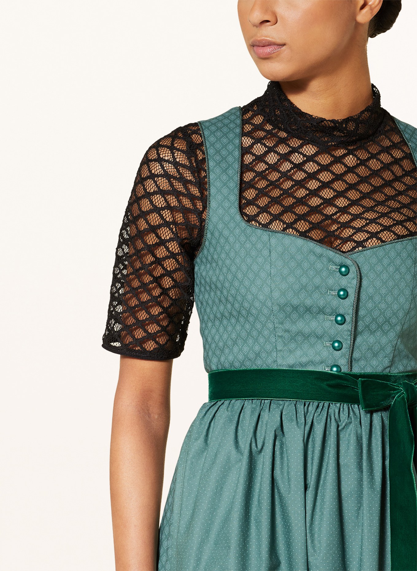 ALISSA BY KINGA MATHE Dirndl blouse INGA made of lace, Color: BLACK (Image 3)