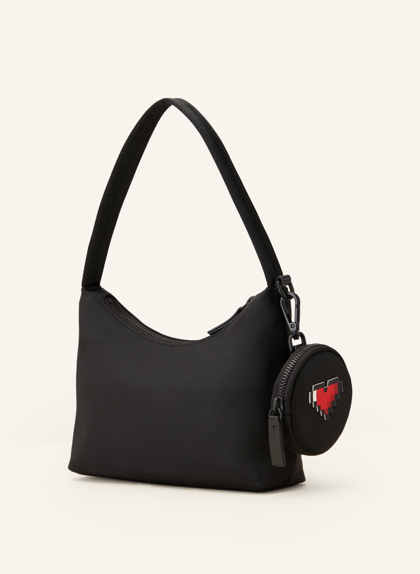 DSQUARED2 Hobo bag ICON MINI HEARTS, Color: BLACK/ WHITE (Image 2)