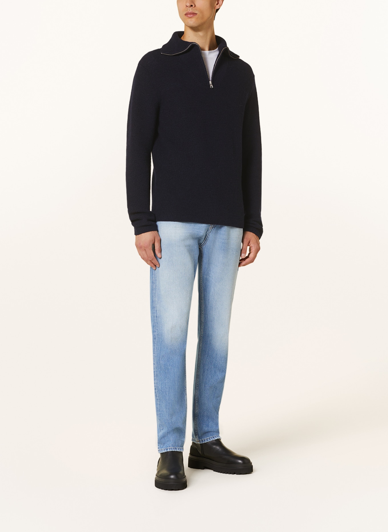 NN.07 Half-zip sweater CARL, Color: DARK BLUE (Image 2)