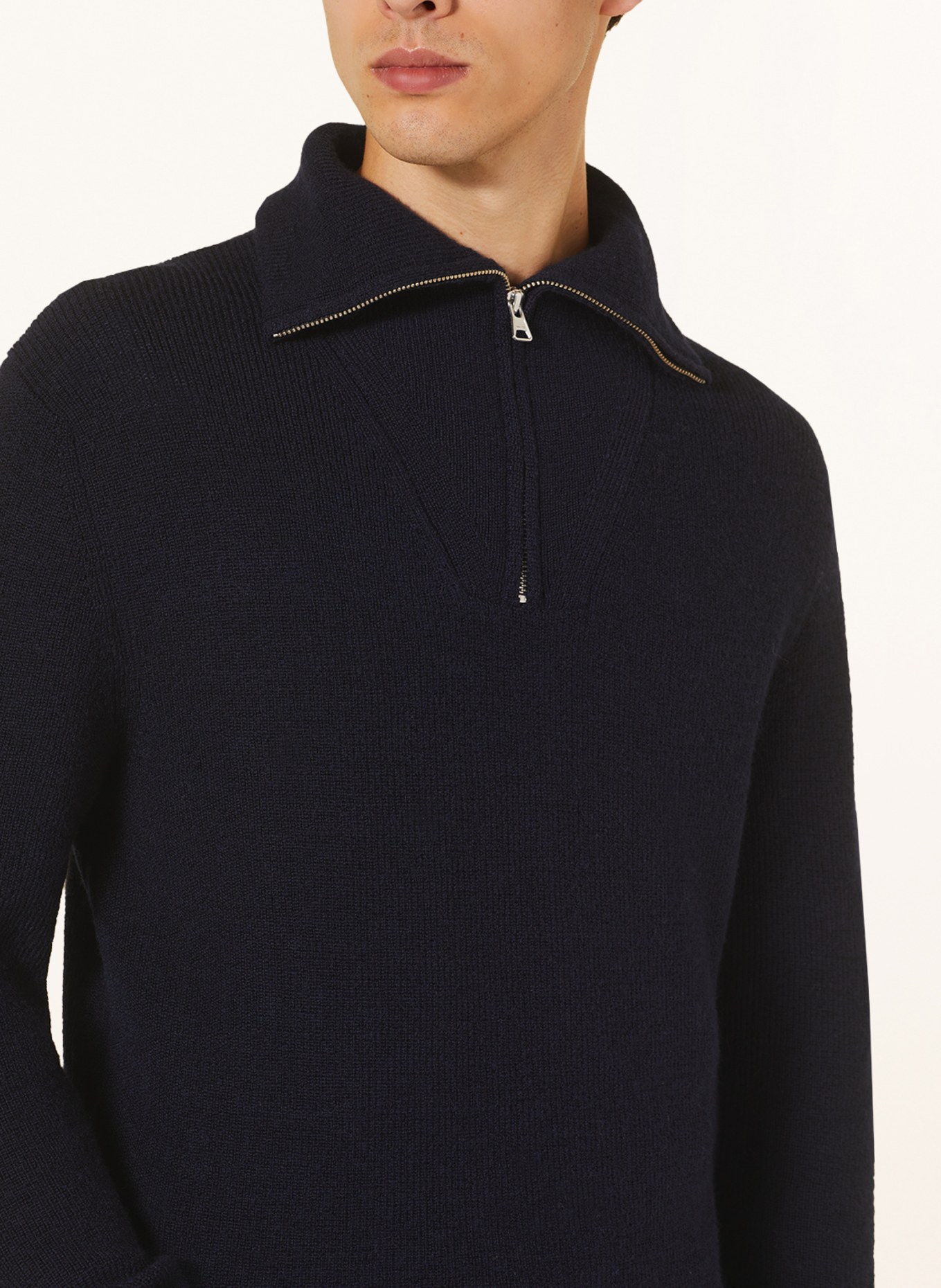 NN.07 Half-zip sweater CARL, Color: DARK BLUE (Image 4)