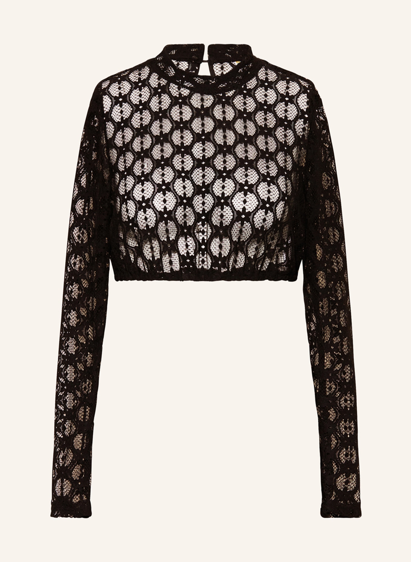 BERWIN & WOLFF Dirndl blouse made of lace, Color: BLACK (Image 1)