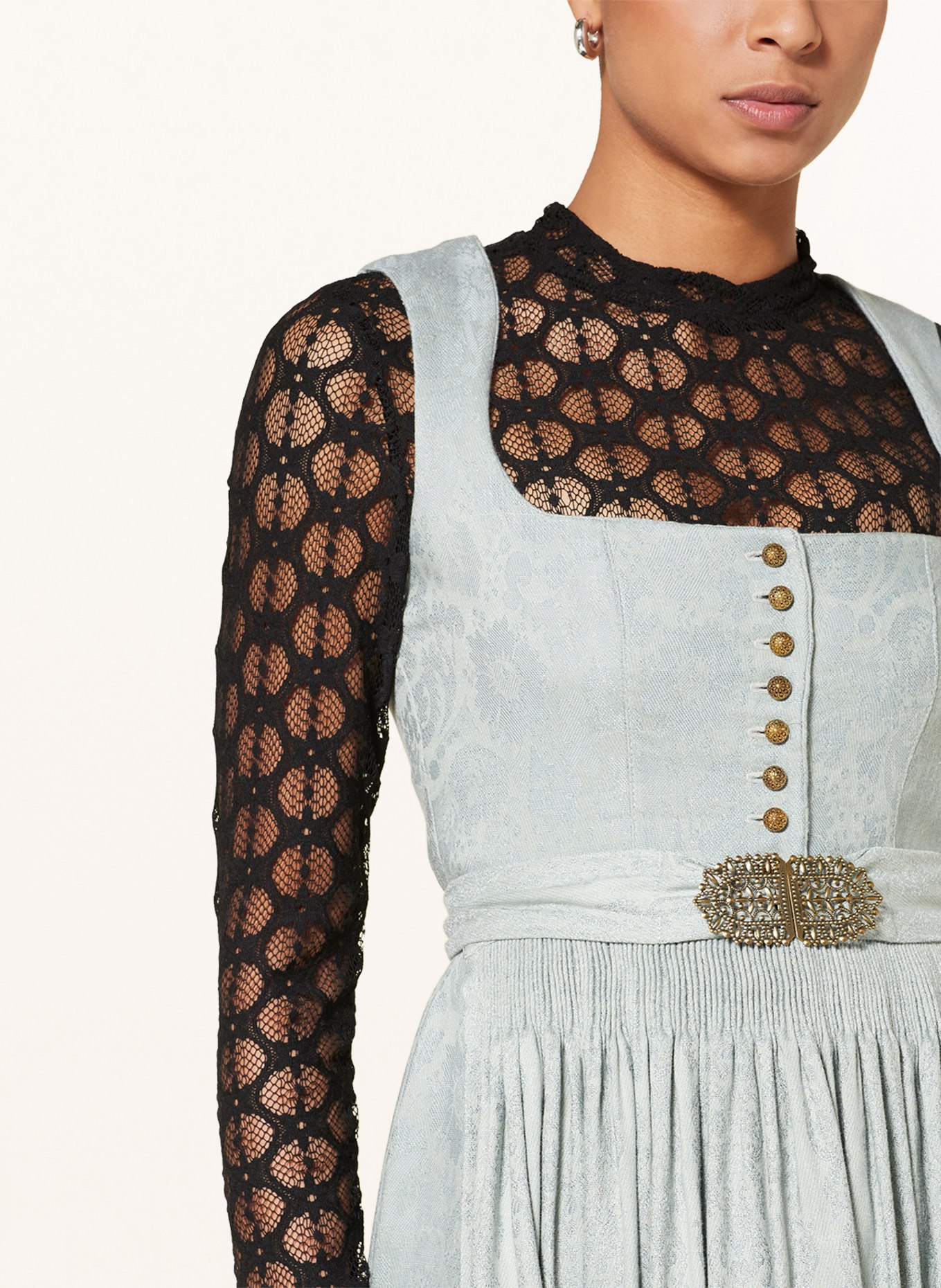 BERWIN & WOLFF Dirndl blouse made of lace, Color: BLACK (Image 3)