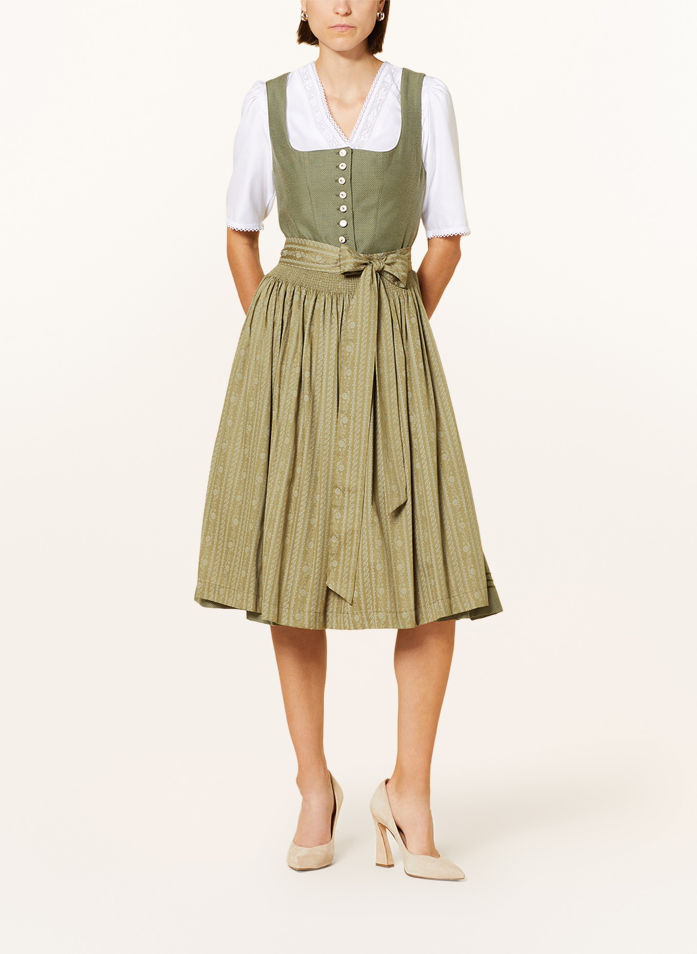 BERWIN & WOLFF Dirndl blouse with crochet lace, Color: WHITE (Image 4)