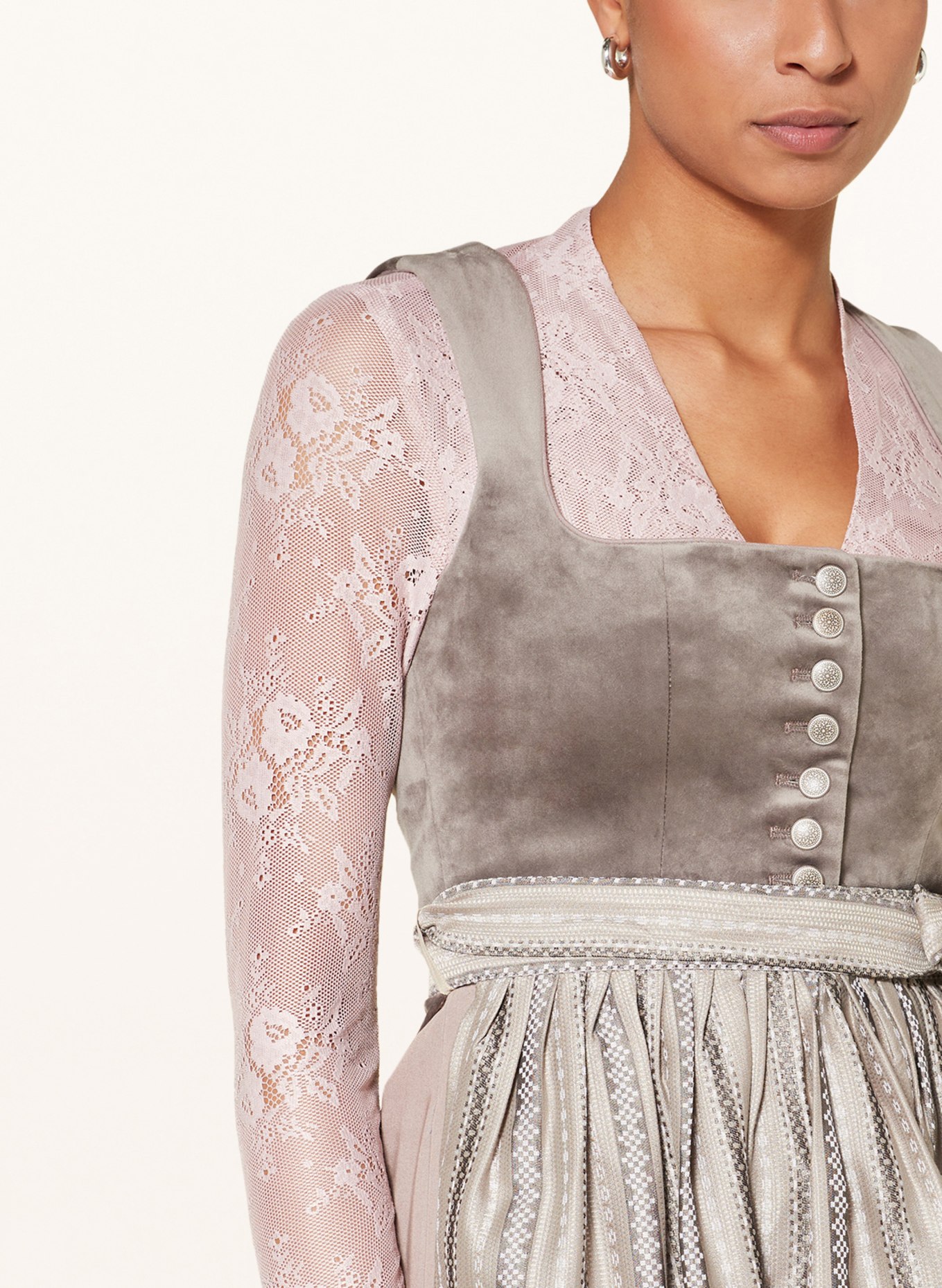 BERWIN & WOLFF Dirndl blouse made of lace, Color: ROSE (Image 3)