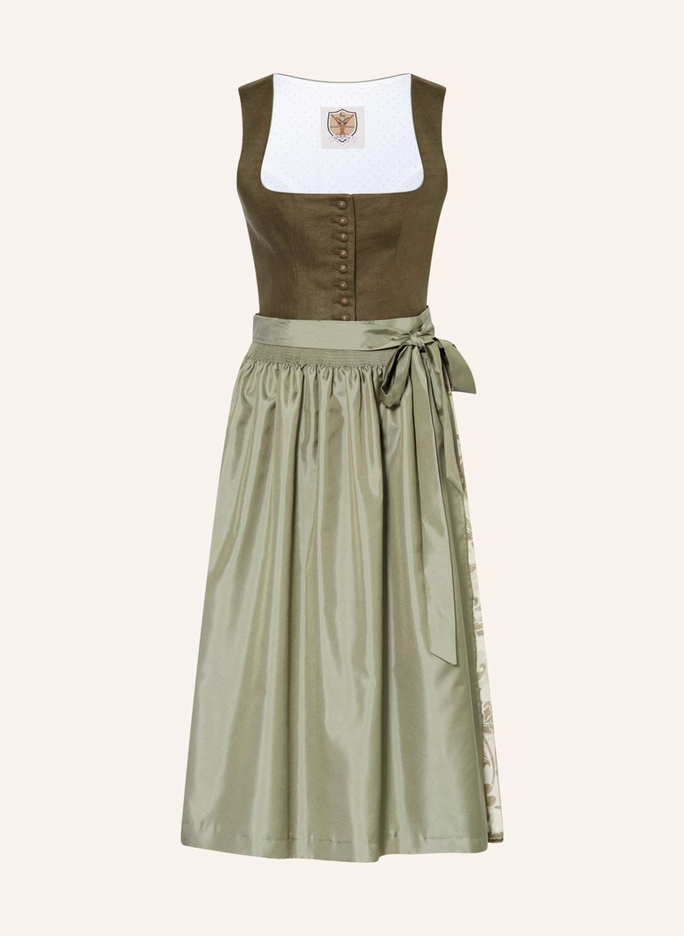 BERWIN & WOLFF Sukienka bawarska, Kolor: KHAKI/ JASNOCZARY/ OLIWKOWY (Obrazek 1)