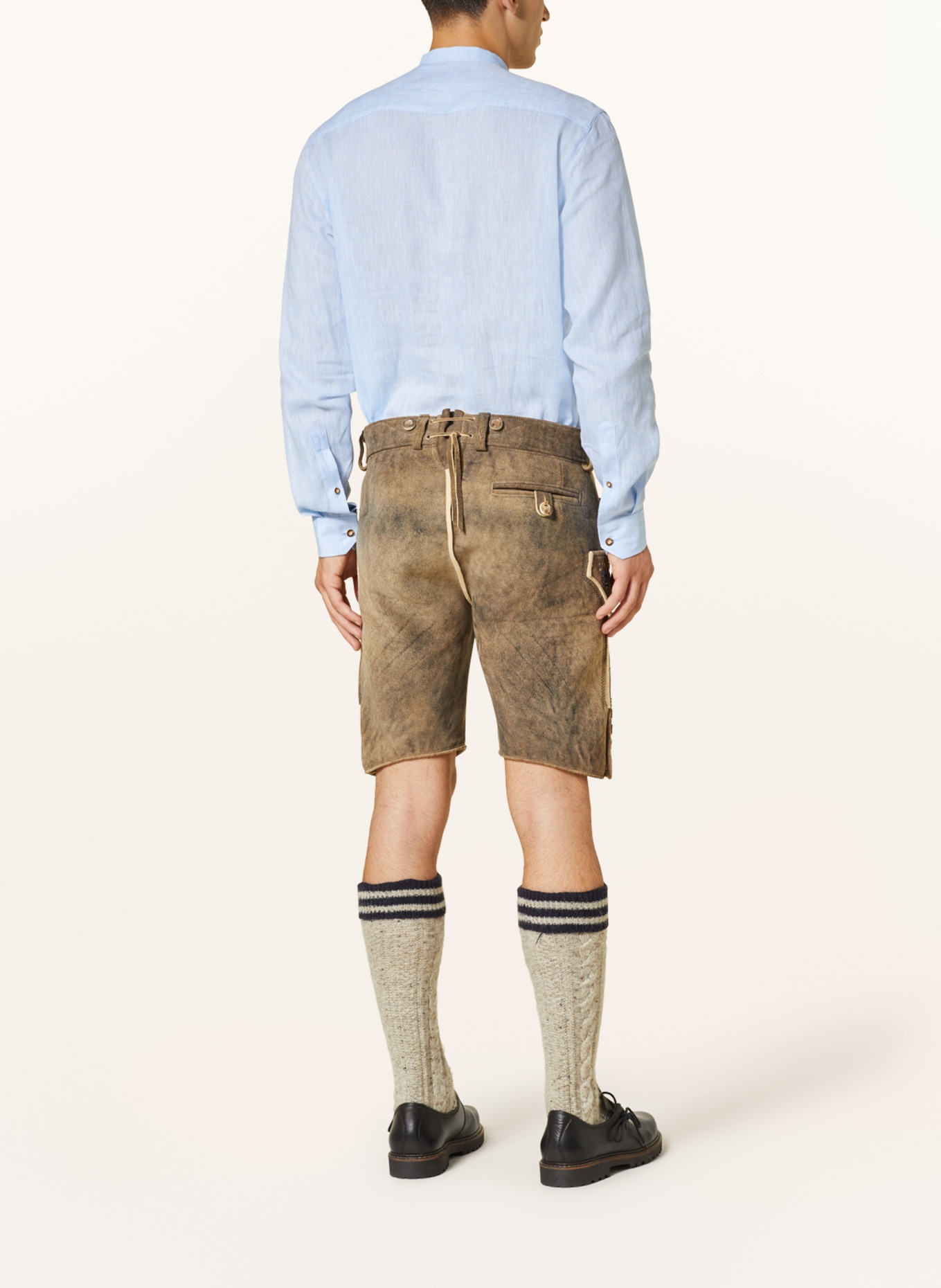 arido Trachten shirt regular fit made of linen with stand-up collar, Color: LIGHT BLUE (Image 3)