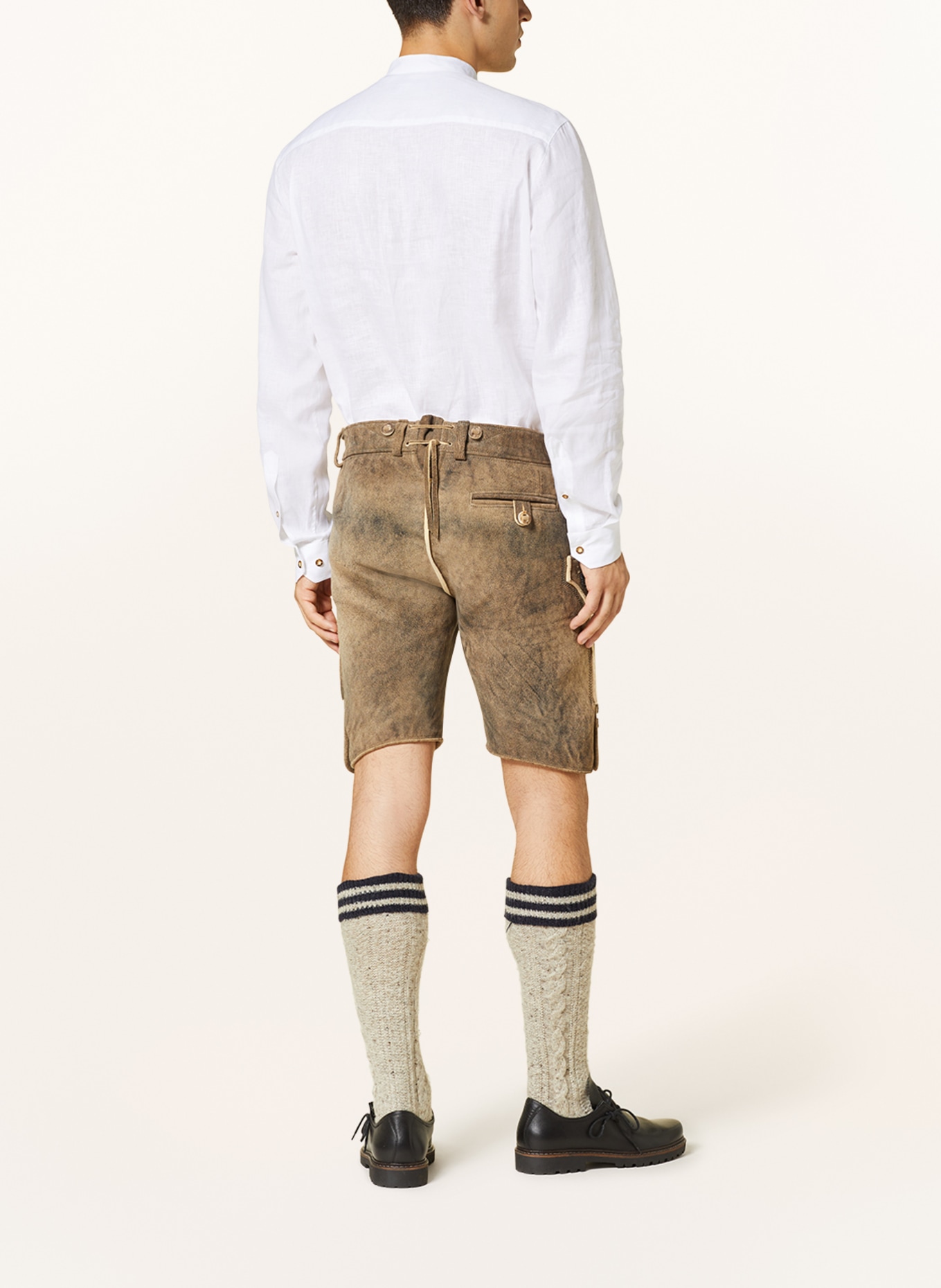 arido Trachtenhemd Regular Fit aus Leinen mit Stehkragen, Farbe: WEISS (Bild 3)