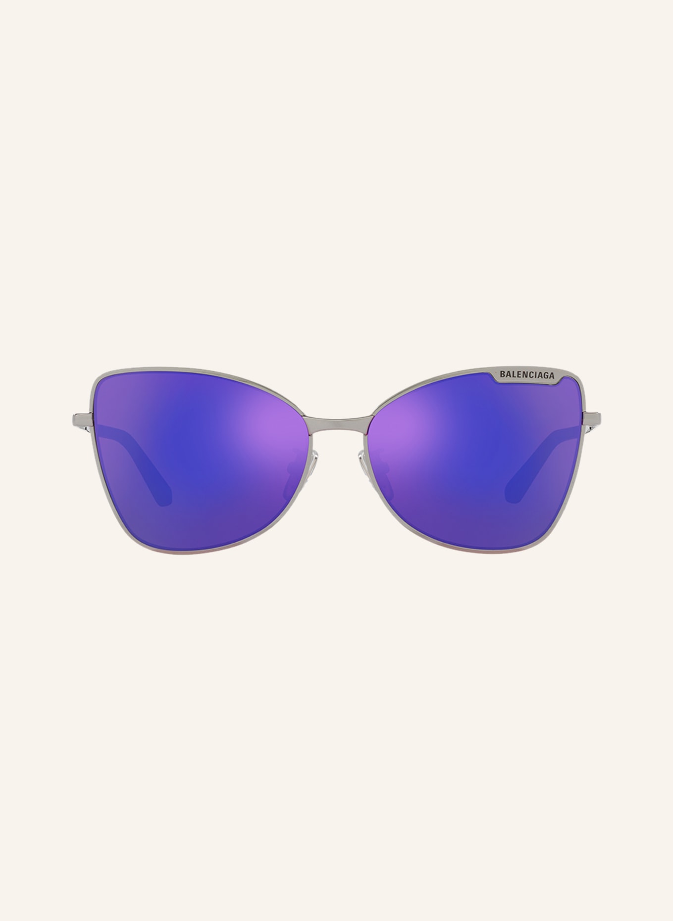 BALENCIAGA Sluneční brýle BB0278S: 4100S1 - STŘÍBRNÁ/ ŠEDÁ ZRCADLOVÉ PROVEDENÍ
