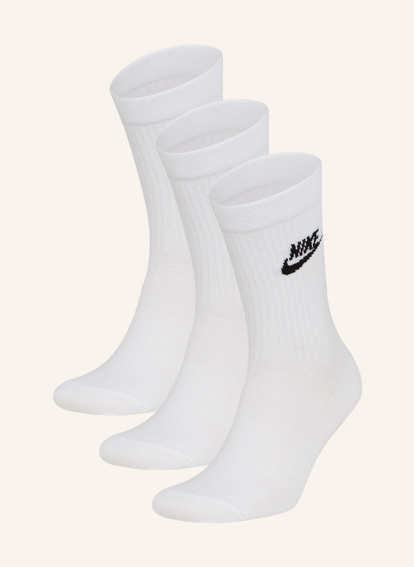 Nike 3-pack sports socks EVERYDAY ESSENTIAL CREW, Color: 100 WHITE/BLACK (Image 1)
