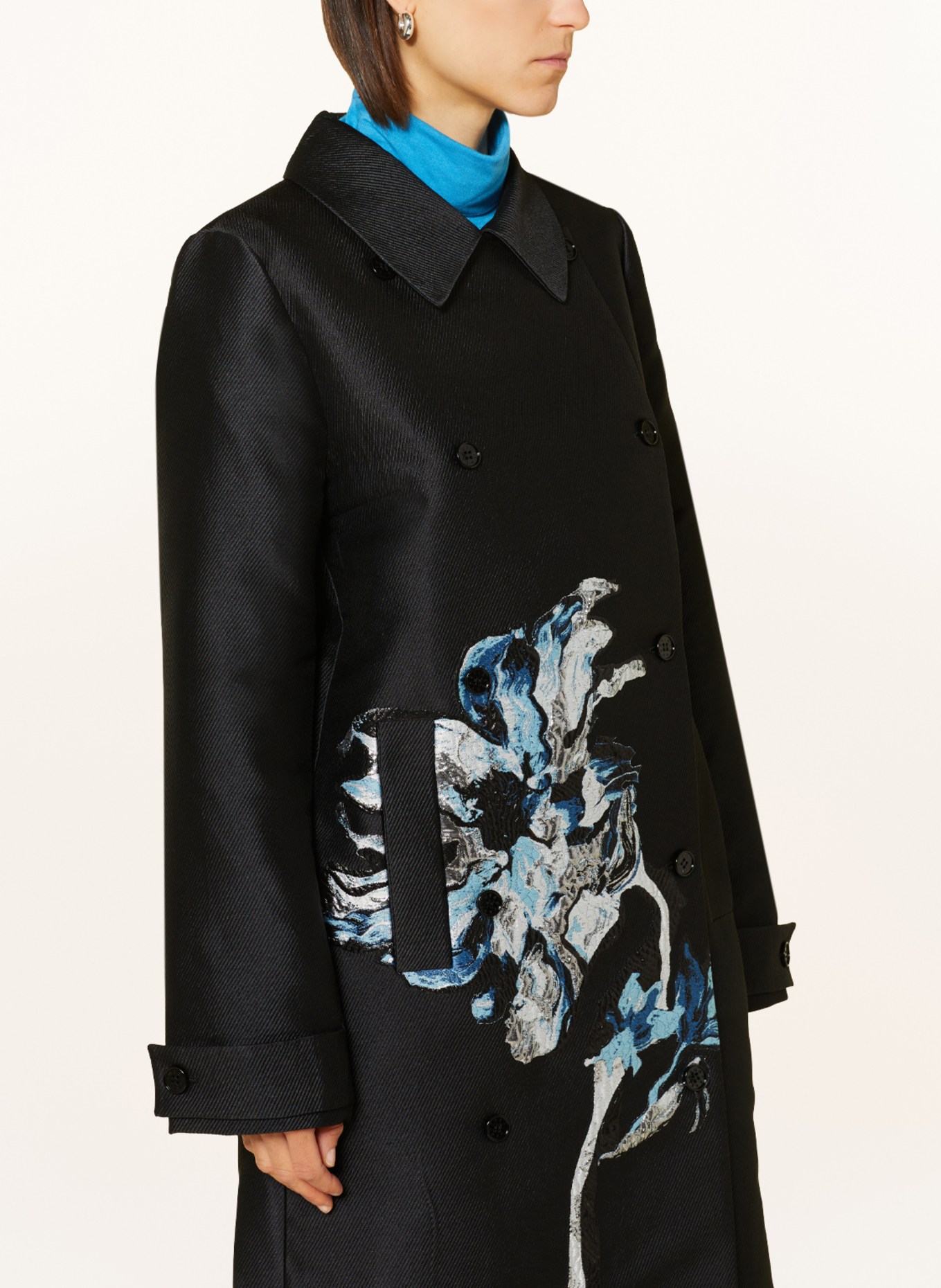 STINE GOYA Coat WESSI with glitter thread, Color: DARK BLUE (Image 4)