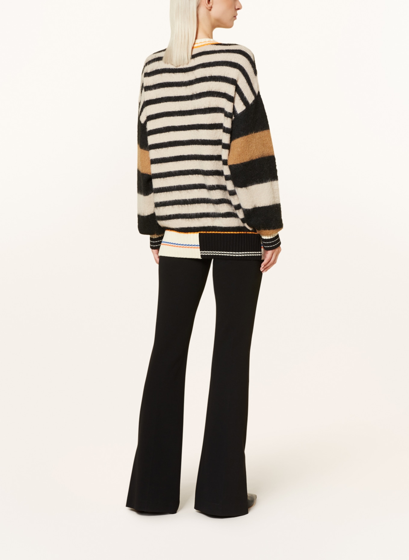 STINE GOYA Pullover SHEA, Farbe: SCHWARZ/ CAMEL/ ECRU (Bild 3)