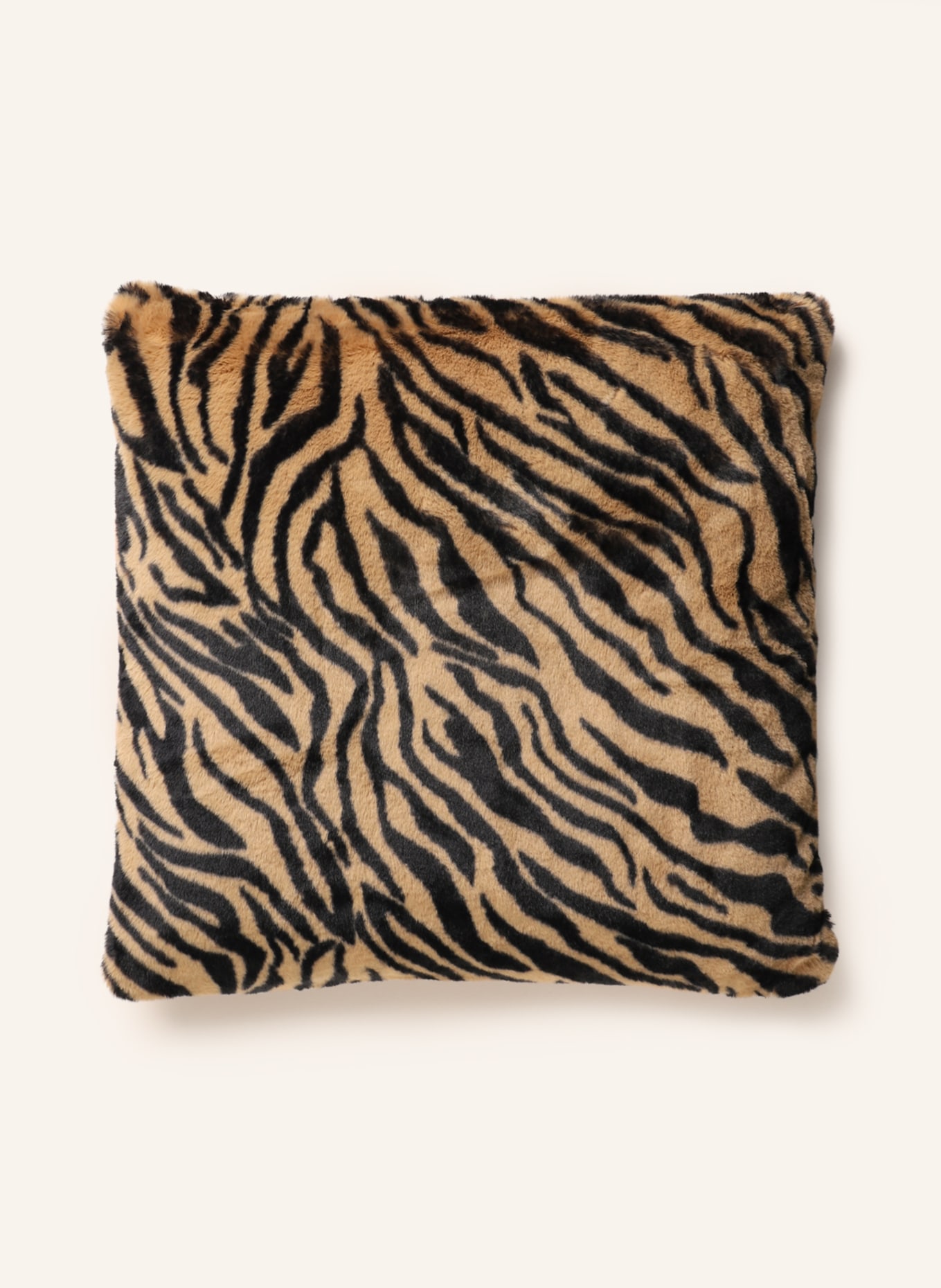 zoeppritz Decorative cushion cover REBORN TIGER, Color: LIGHT BROWN/ BLACK/ DARK ORANGE (Image 1)