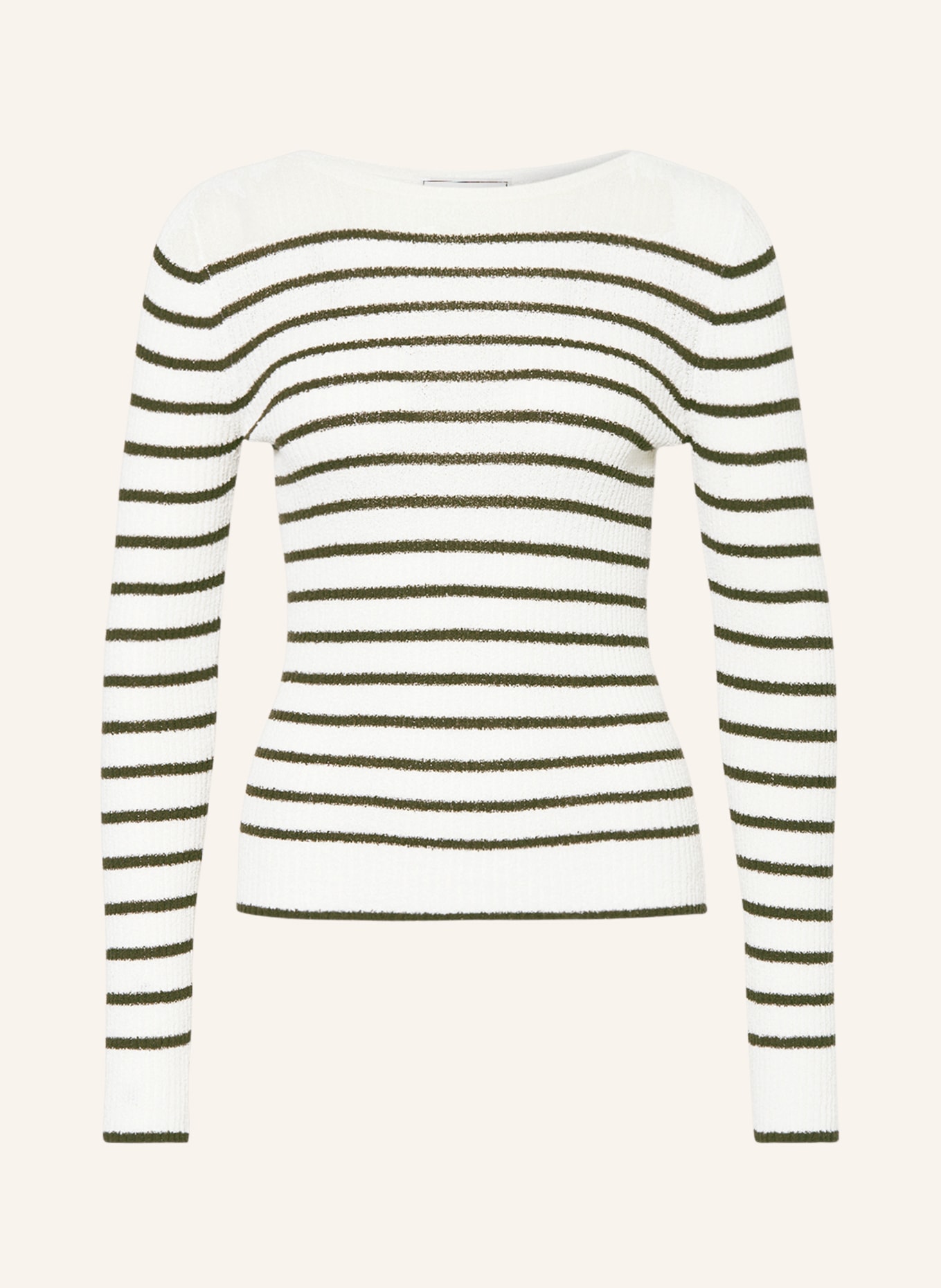 NEO NOIR Sweater MIRO, Color: WHITE/ KHAKI (Image 1)