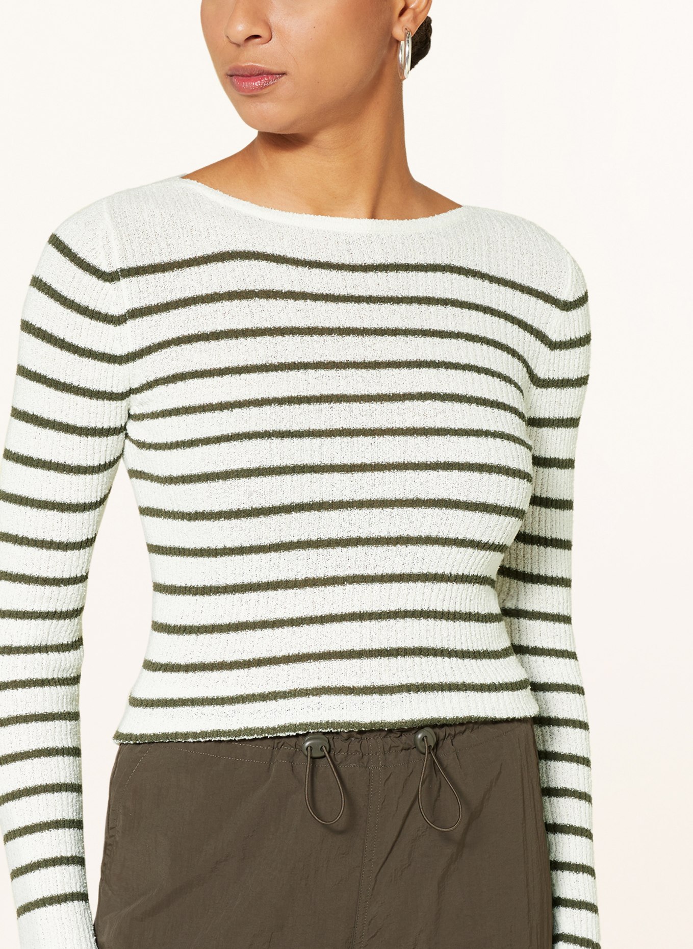 NEO NOIR Sweater MIRO, Color: WHITE/ KHAKI (Image 4)