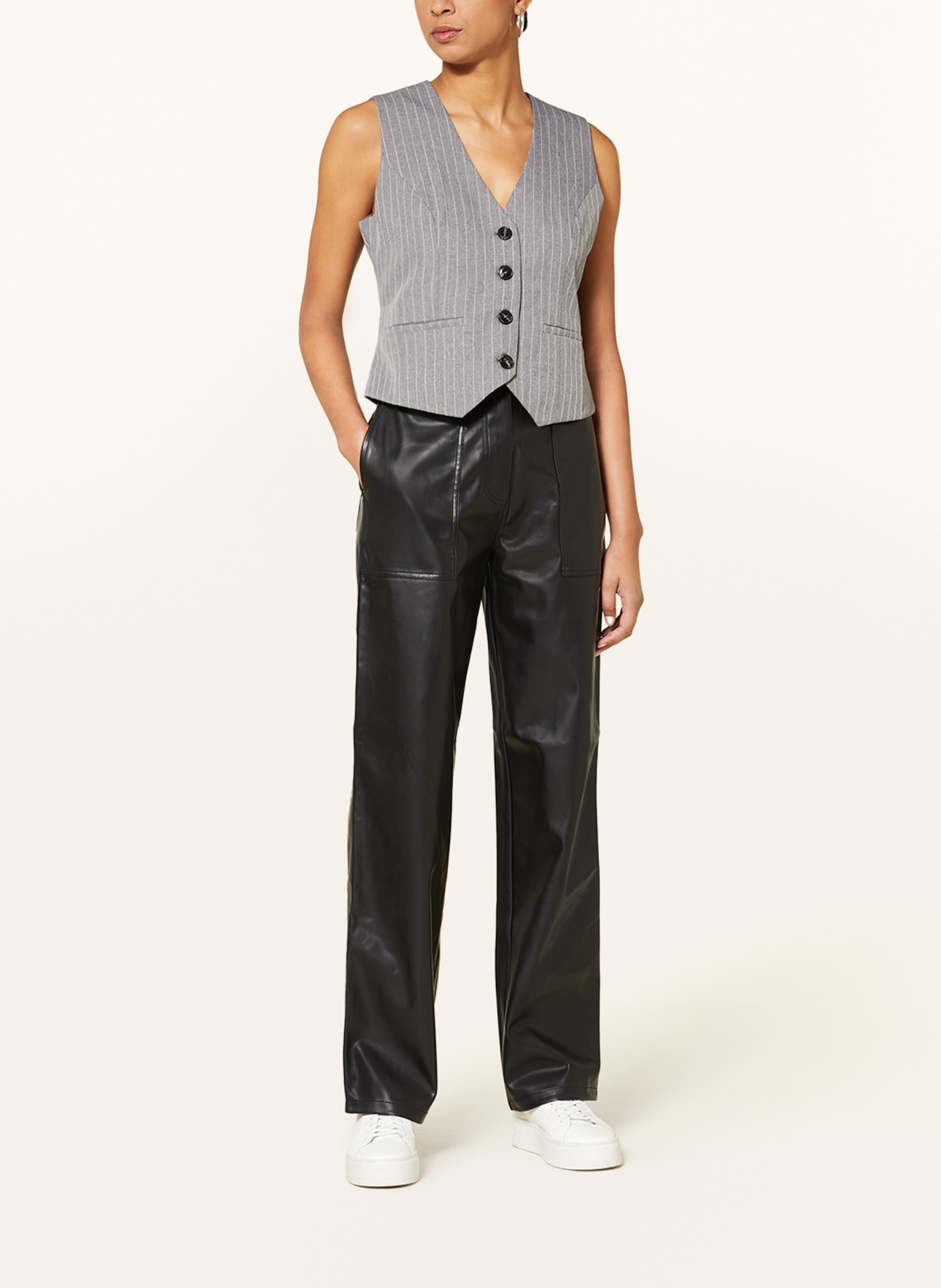 NEO NOIR Blazer vest VENDETTA, Color: GRAY (Image 2)