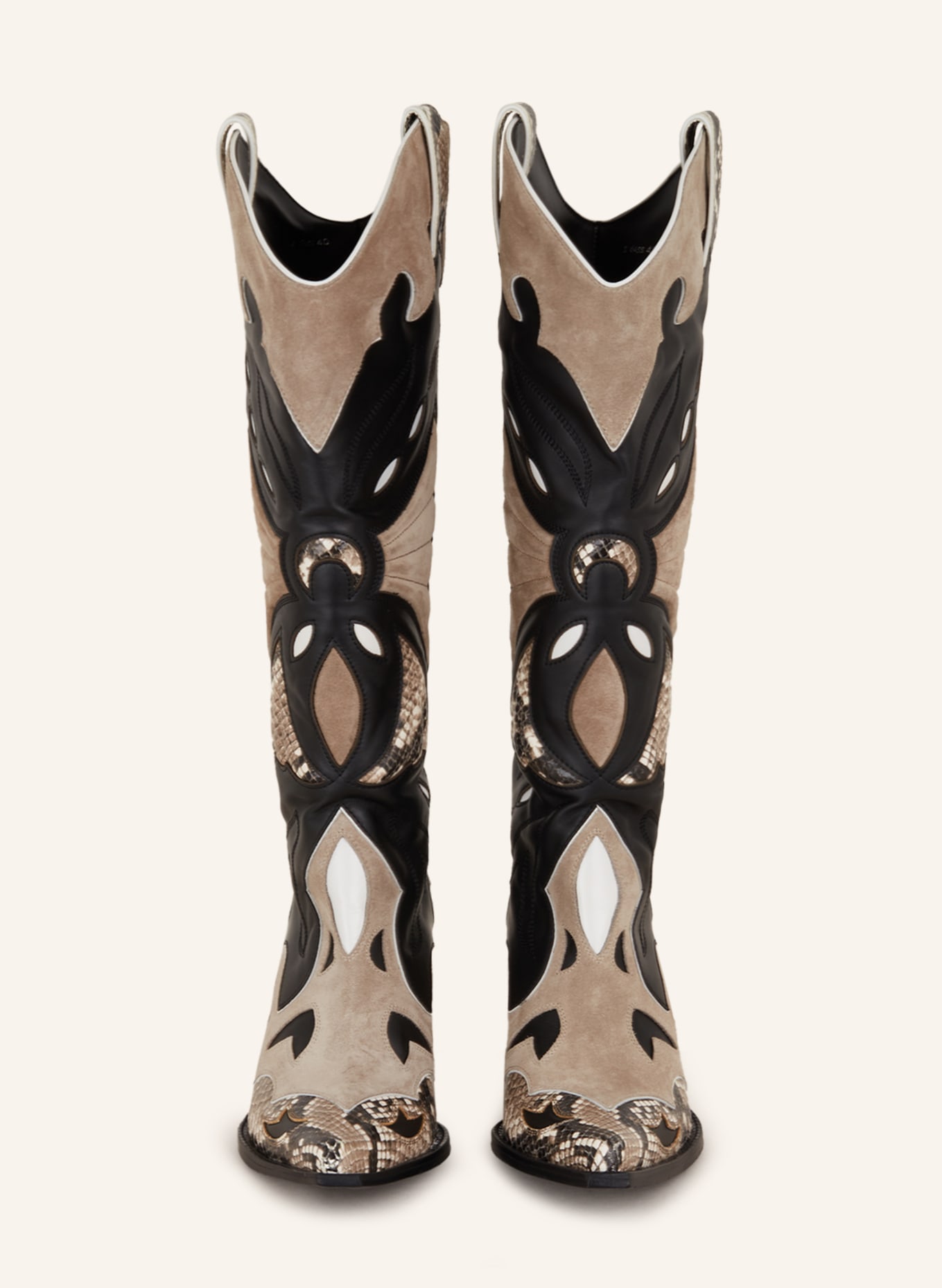 FREE LANCE Cowboy Boots ANNIE 80, Color: BLACK/ BROWN/ WHITE (Image 3)