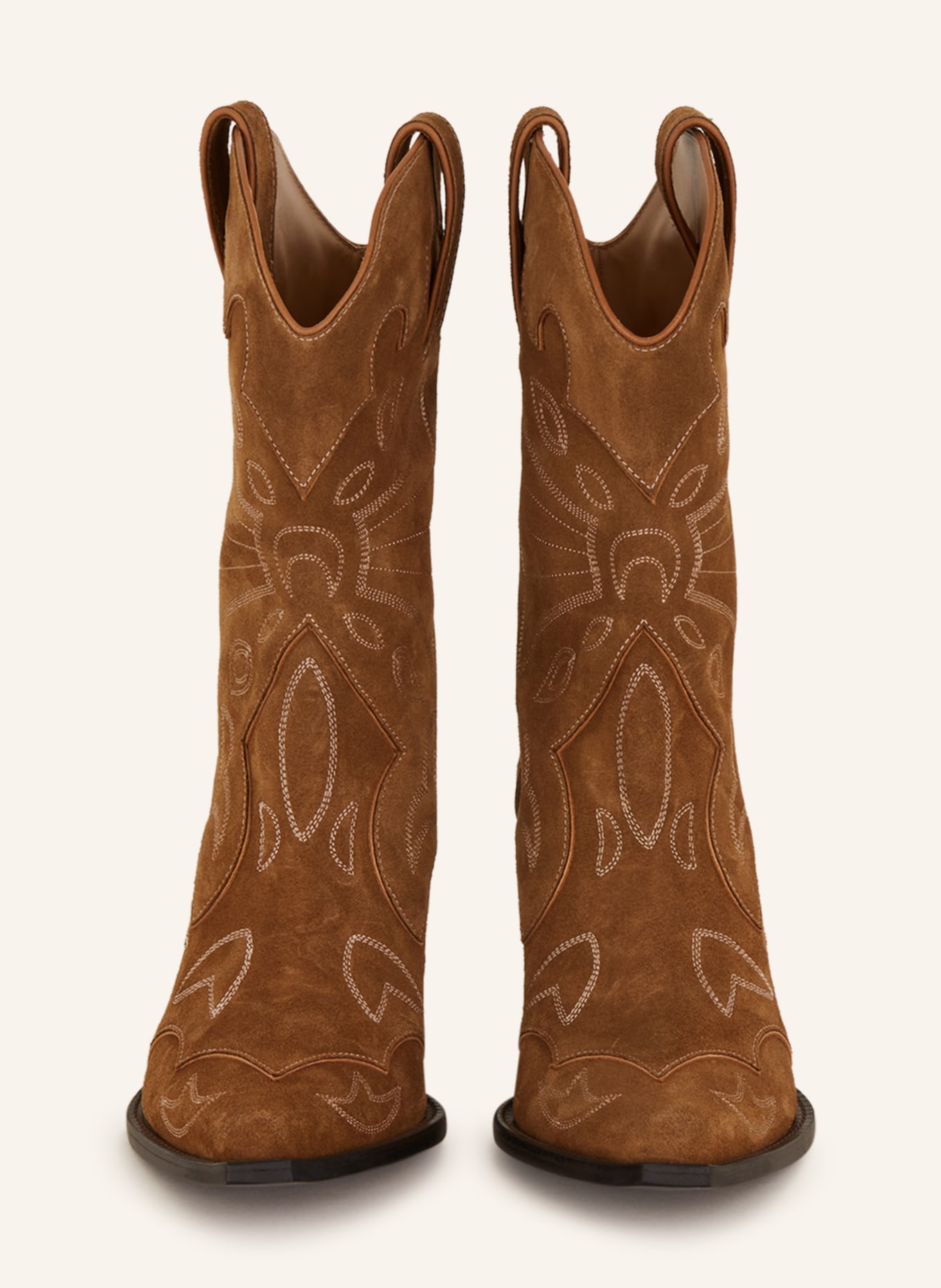 FREE LANCE Cowboy Boots ANDREA 80, Color: COGNAC/ WHITE (Image 3)