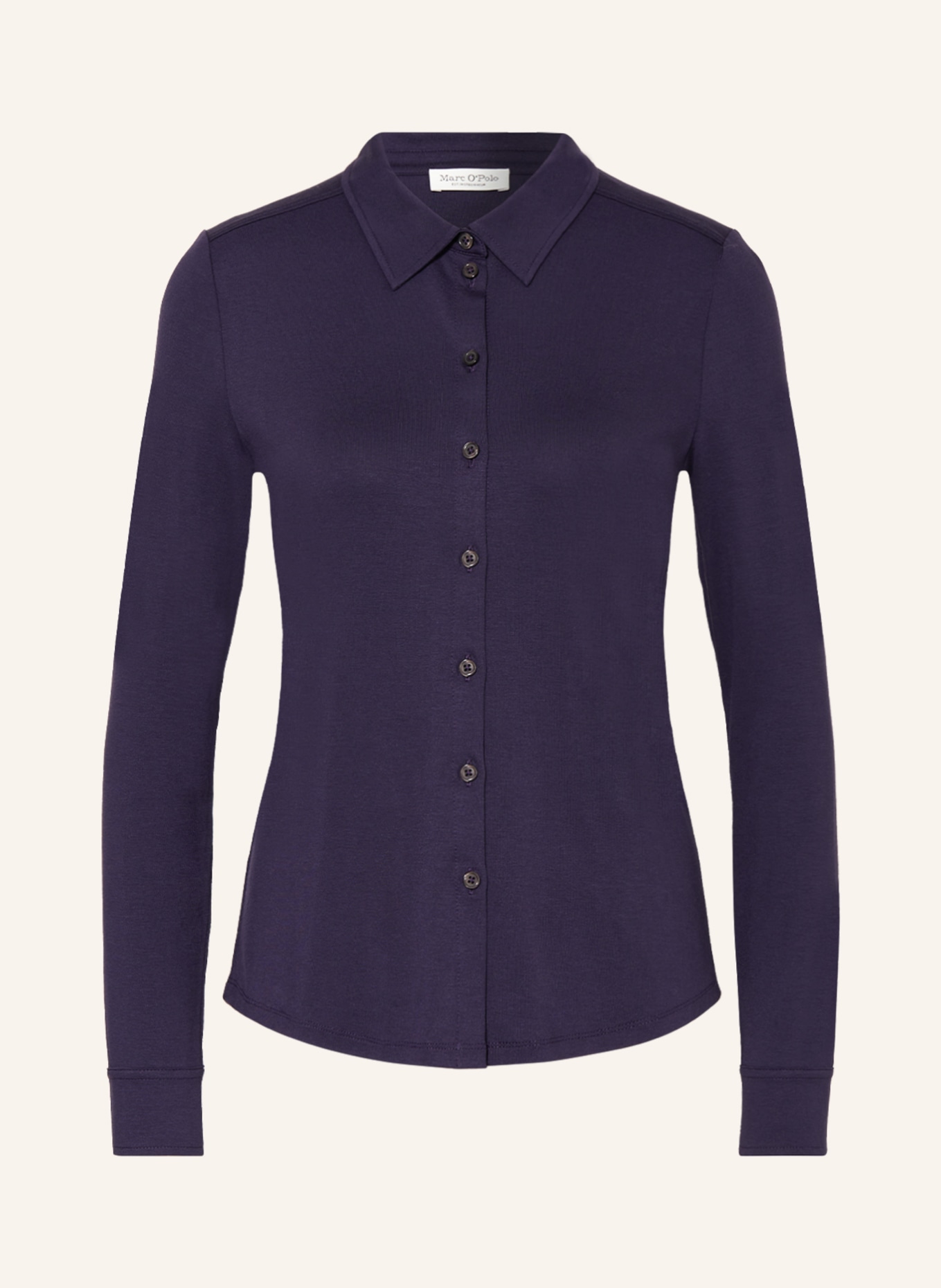 Marc O'Polo Shirt blouse made of jersey, Color: DARK PURPLE (Image 1)