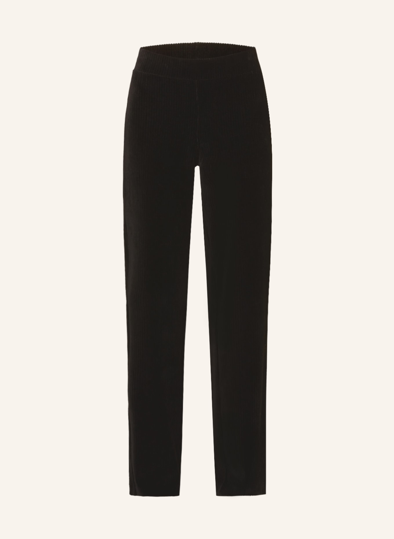 Marc O'Polo Wide leg trousers made of corduroy, Color: BLACK (Image 1)