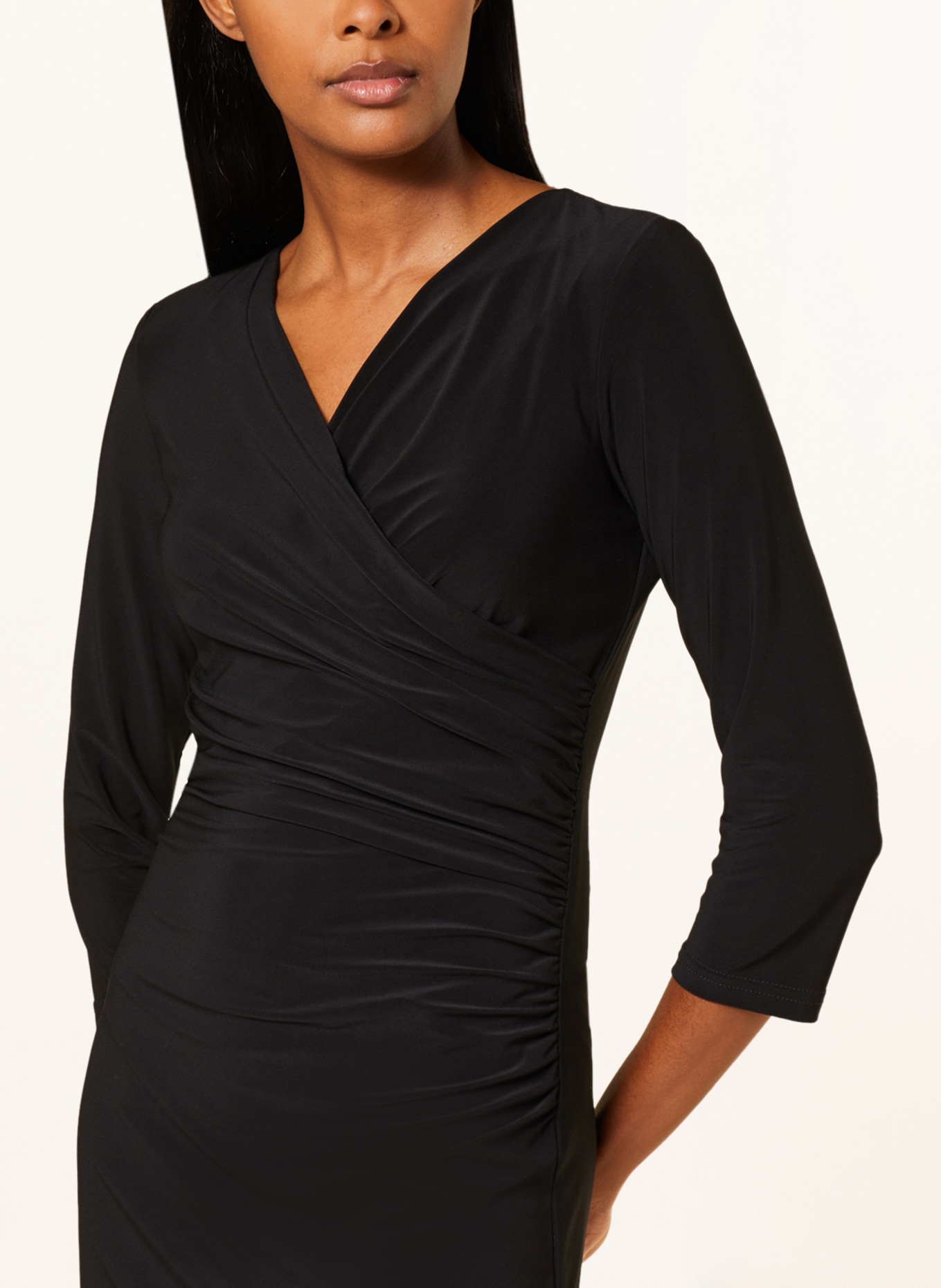 Joseph Ribkoff Sheath dress with 3/4 sleeves, Color: BLACK (Image 4)