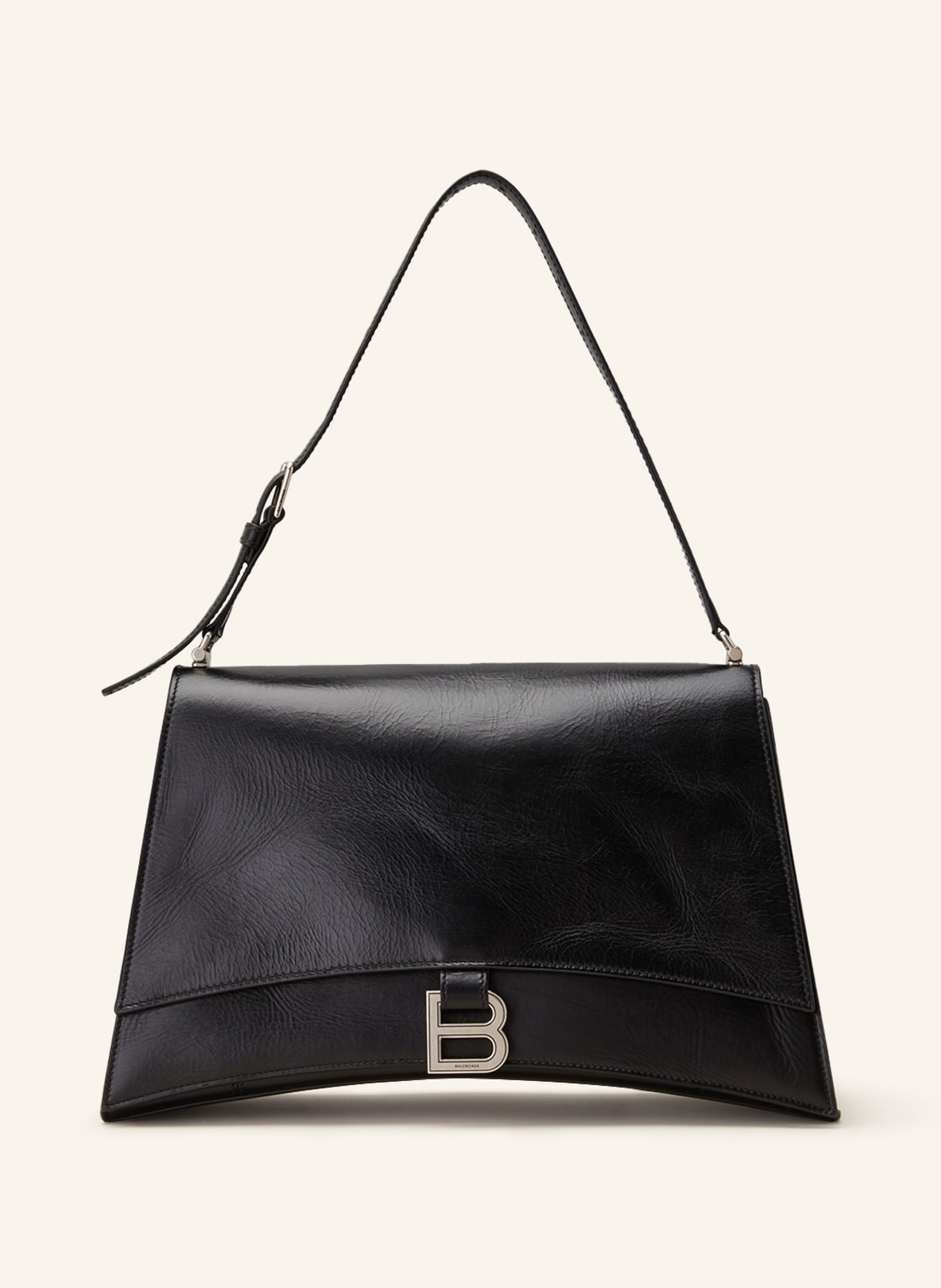 BALENCIAGA Torba na ramię CRUSH MEDIUM: CZARNY