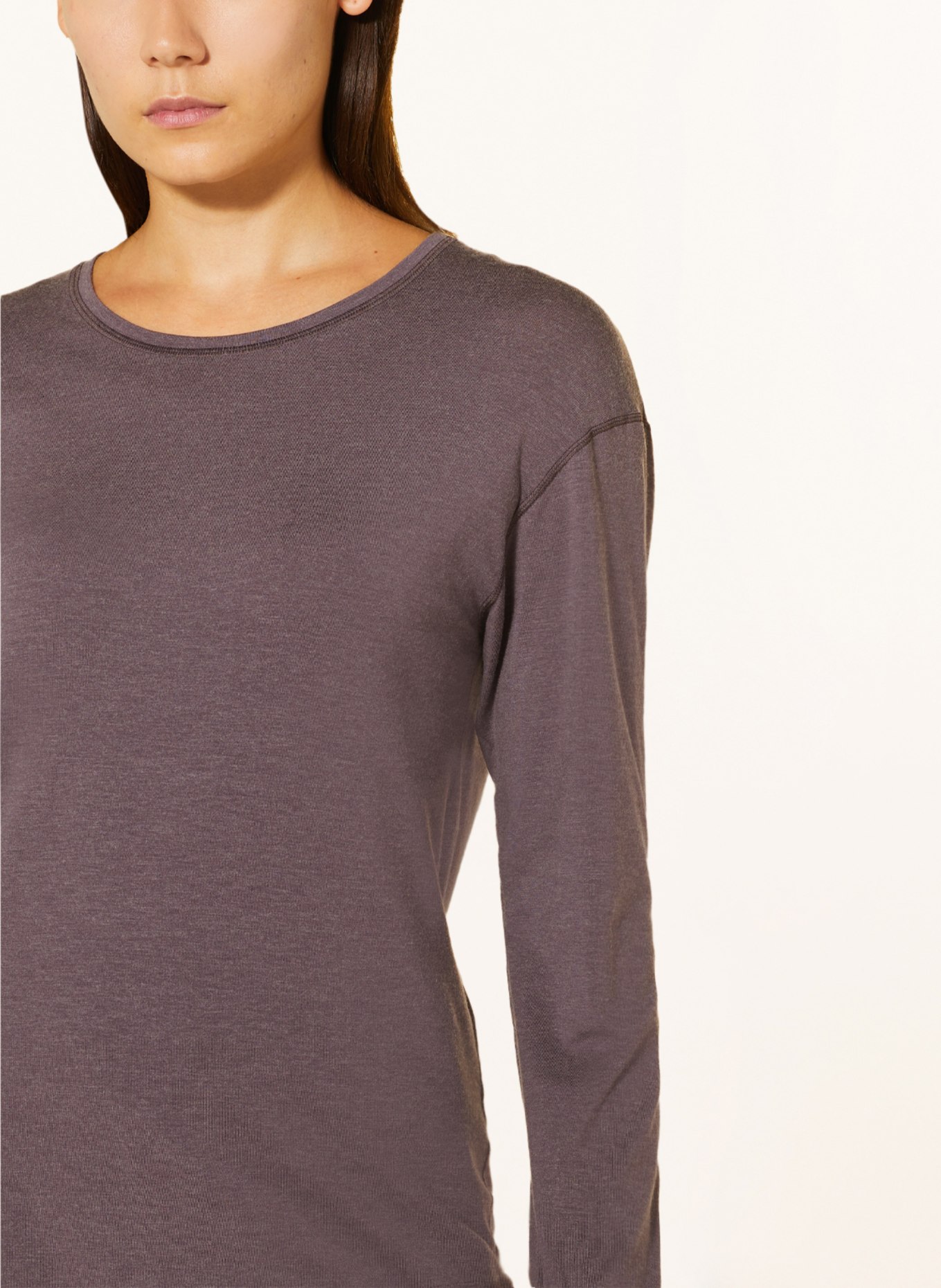 CALIDA Pajama shirt DEEPSLEEPWEAR WARMING, Color: TAUPE (Image 4)