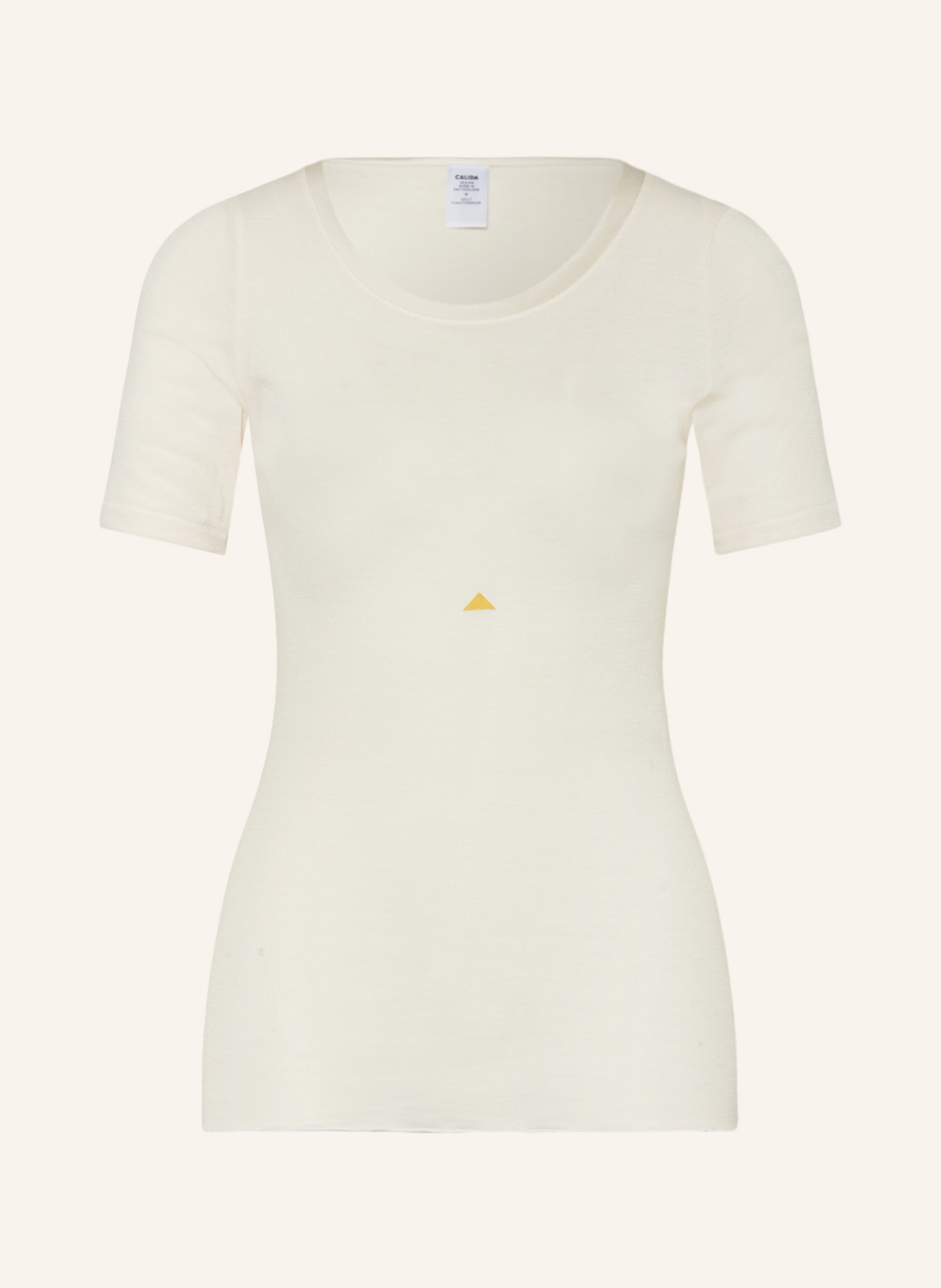CALIDA Pohodlné domácí tričko TRUE CONFIDENCE s hedvábím, Barva: KRÉMOVÁ (Obrázek 1)