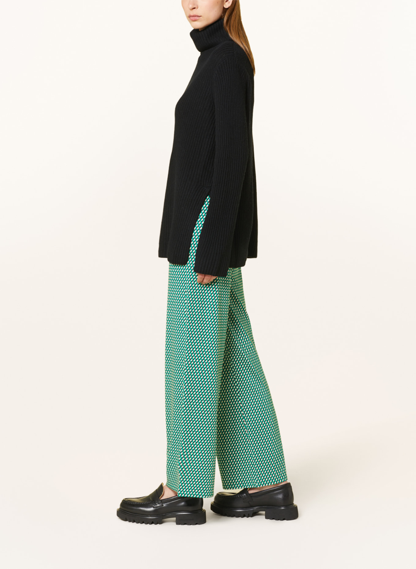Marc O'Polo Jersey pants, Color: GREEN/ WHITE (Image 4)