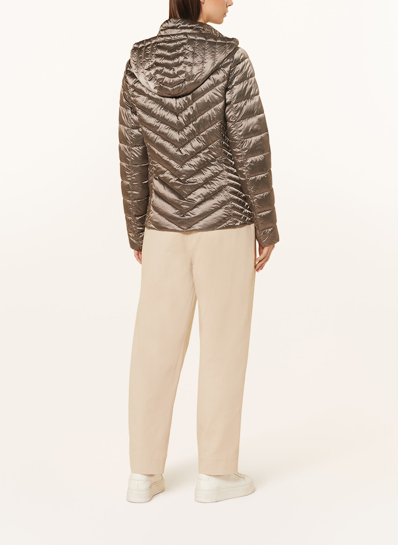 Betty Barclay Quilted jacket with detachable hood, Color: TAUPE (Image 3)