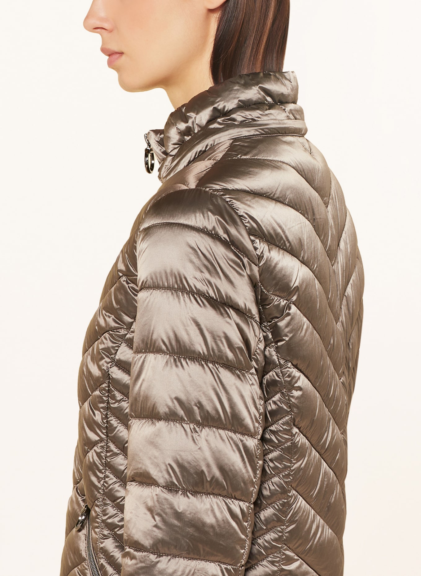 Betty Barclay Quilted jacket with detachable hood, Color: TAUPE (Image 5)