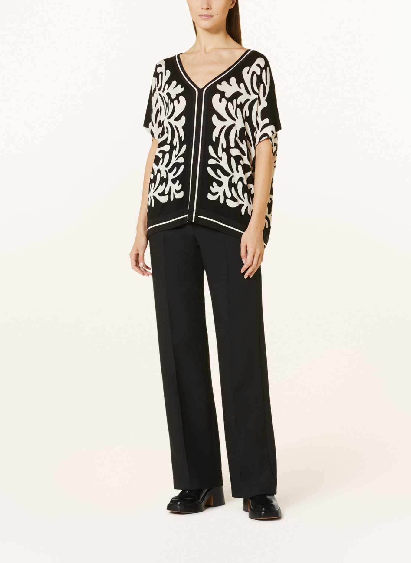 Phase Eight Knit shirt NATALIE, Color: BLACK/ WHITE (Image 2)